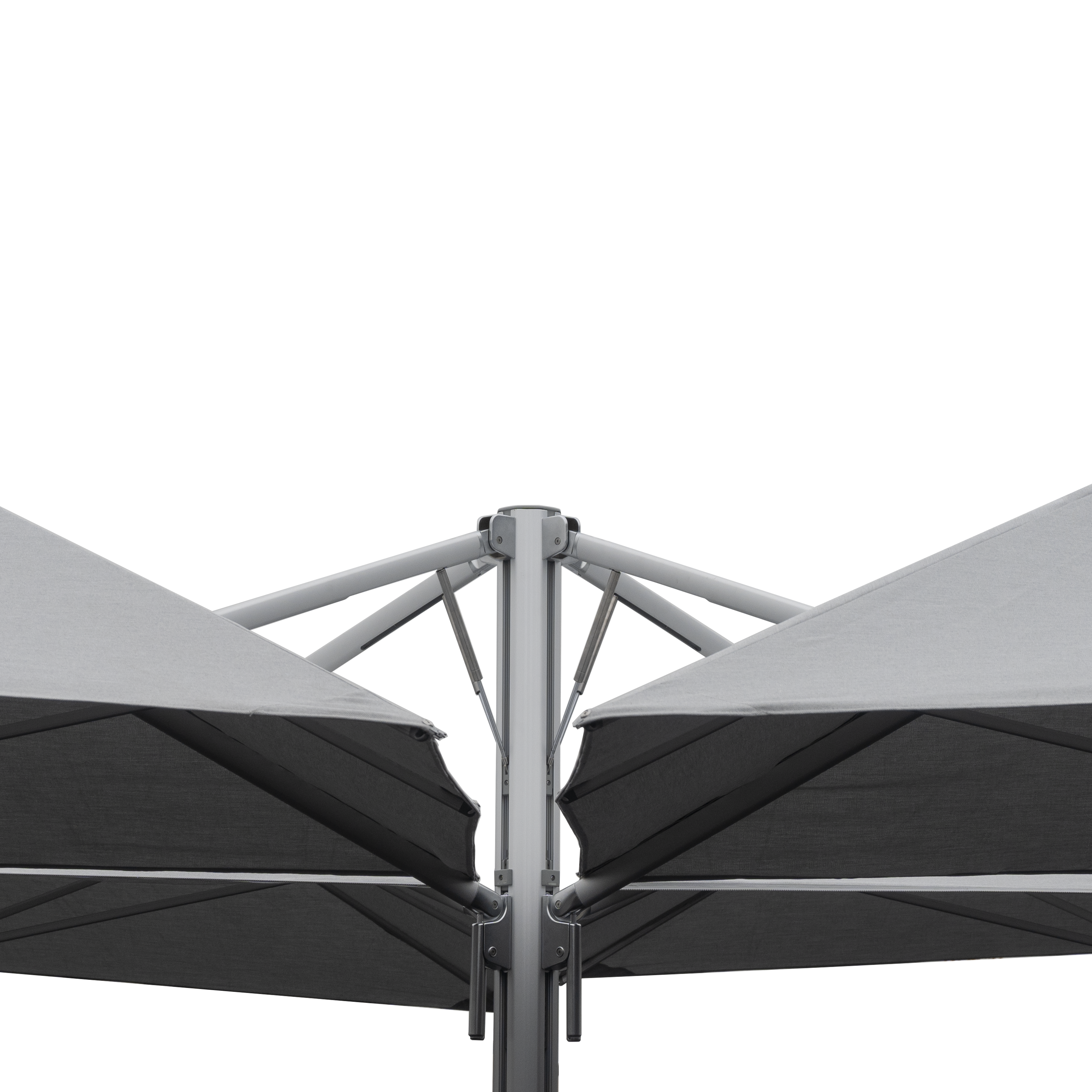 Parasol quadruple NATERIAL Sombra gris rectangulaire, L.300 x l.300 cm - 5