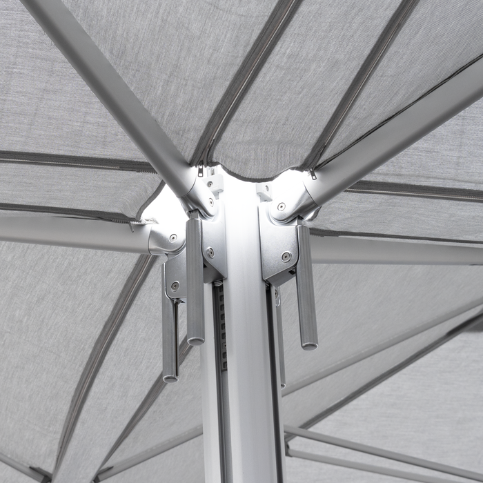 Parasol de mástil central rectangular NATERIAL Sombra de aluminio 620x620 cm