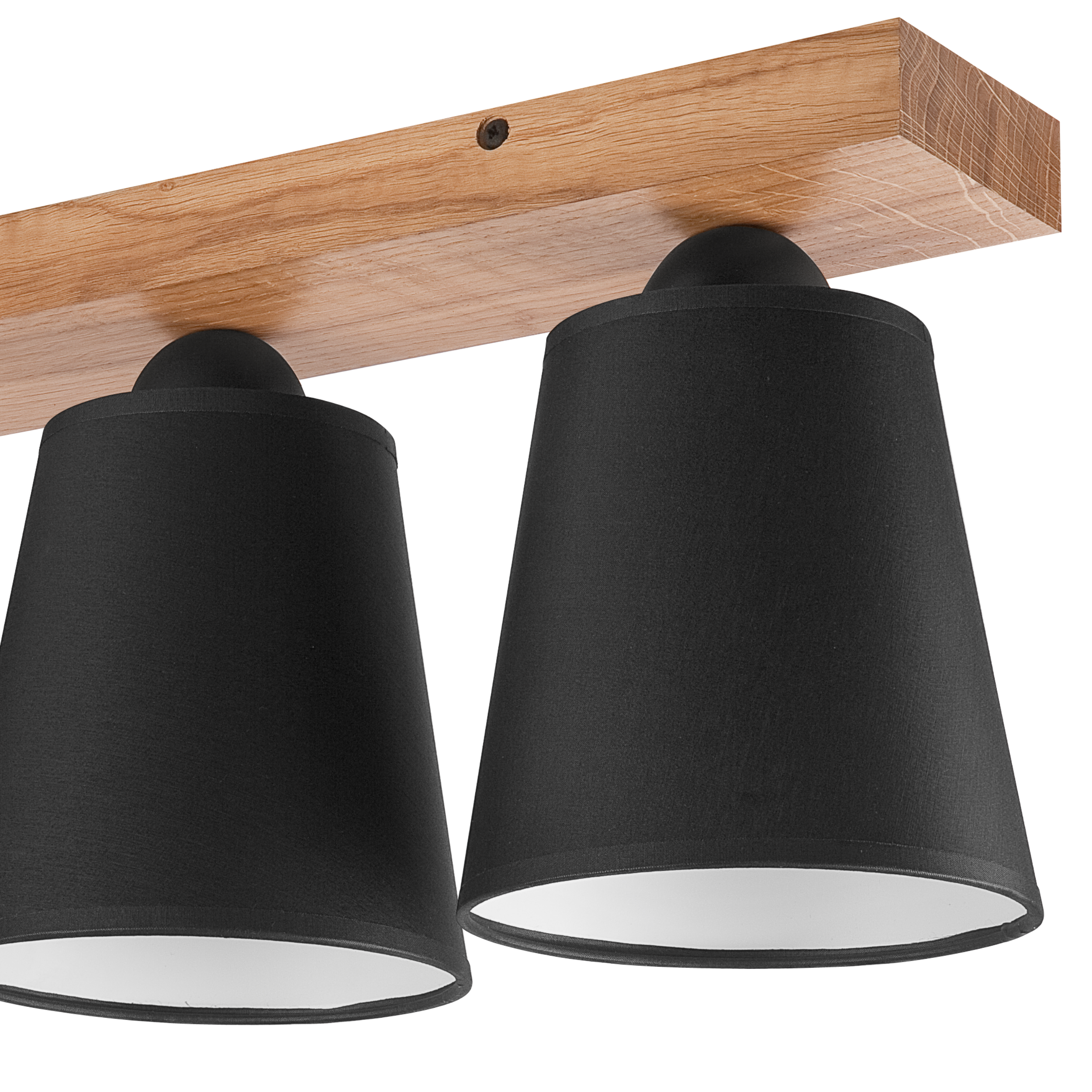 Lampa sufitowa Lula czarna z drewnem 3 x E27 Lamkur - 7