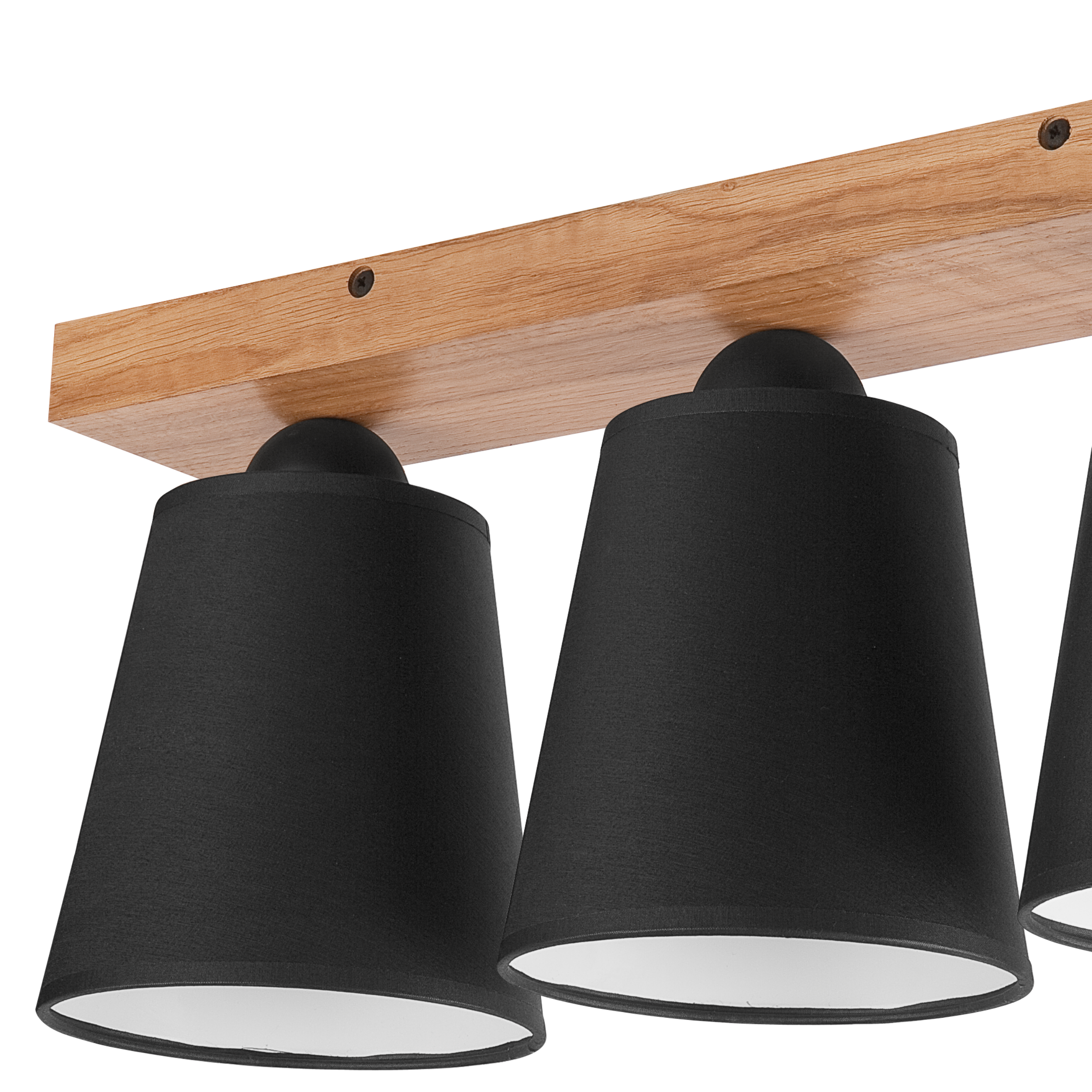 Lampa sufitowa Lula czarna z drewnem 3 x E27 Lamkur - 6