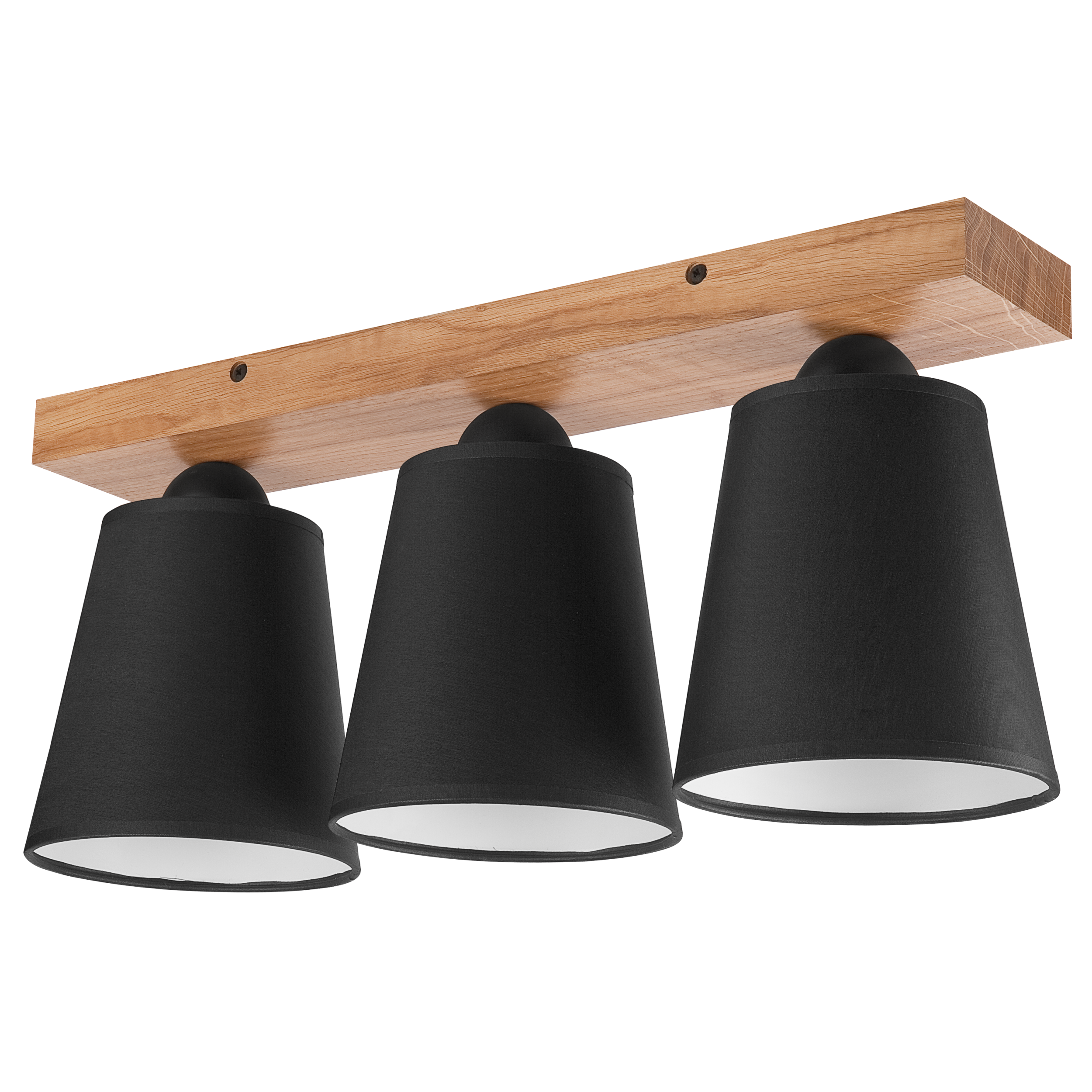 Lampa sufitowa Lula czarna z drewnem 3 x E27 Lamkur - 5