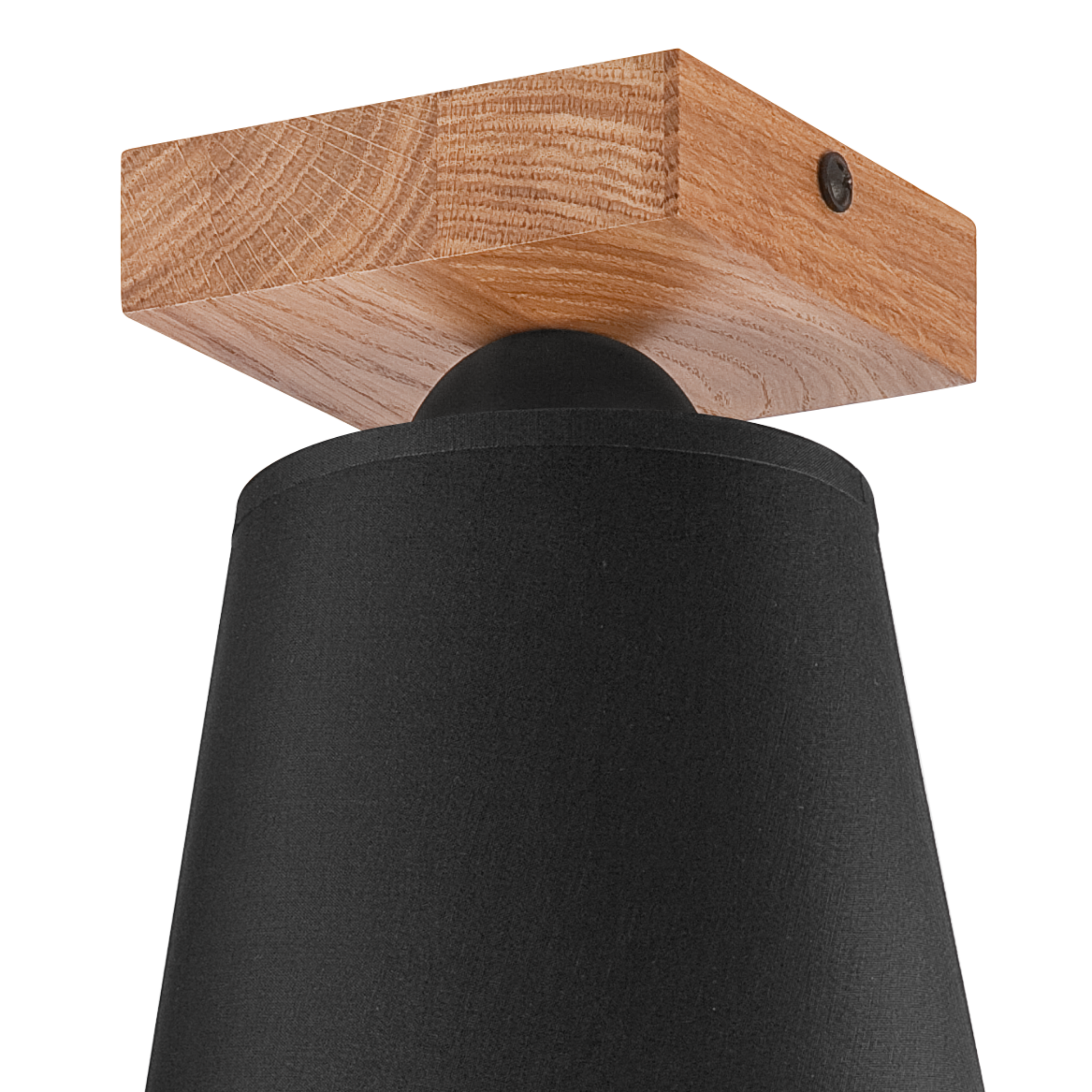 Lampa sufitowa Lula czarna z drewnem E27 Lamkur - 7