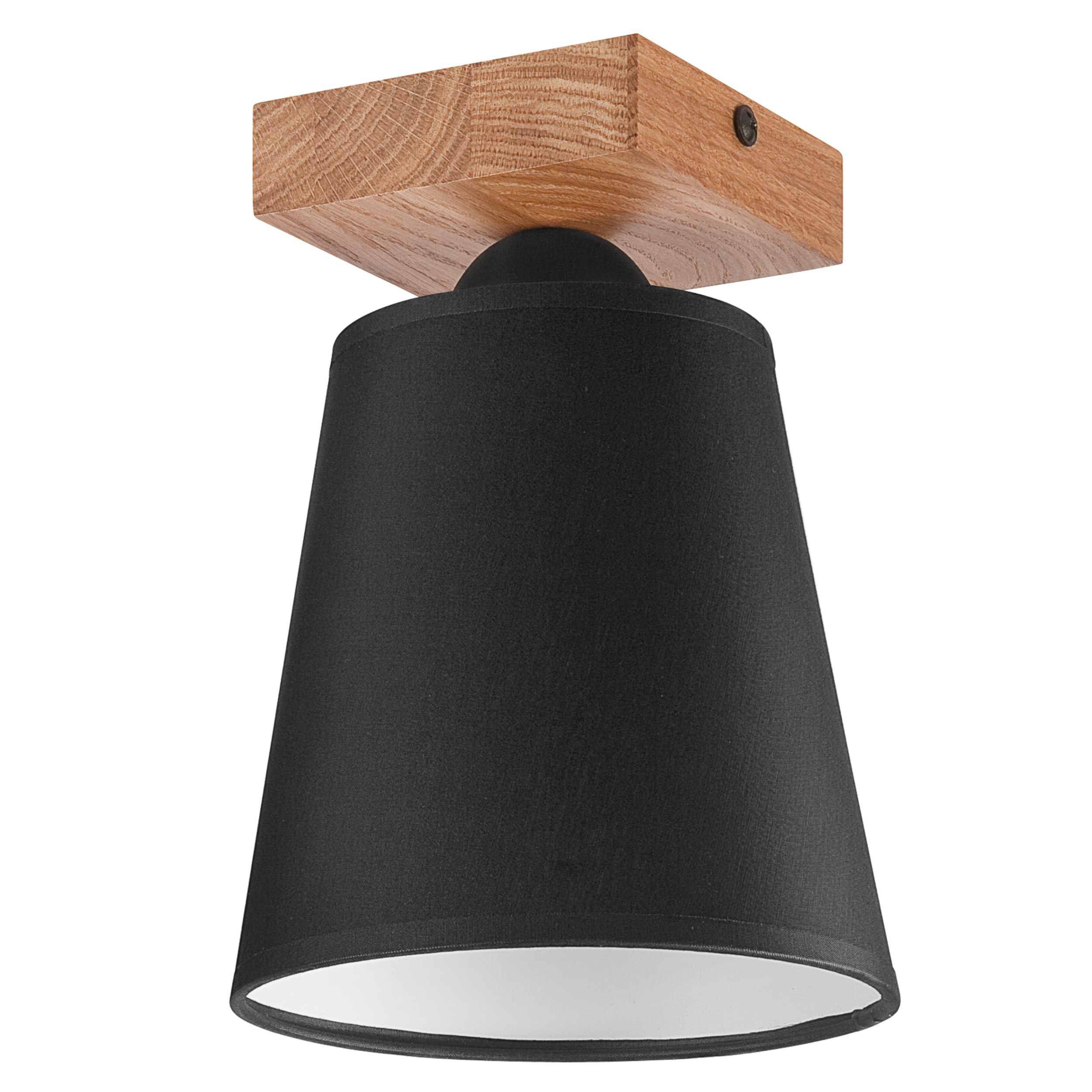 Lampa sufitowa Lula czarna z drewnem E27 Lamkur - 5