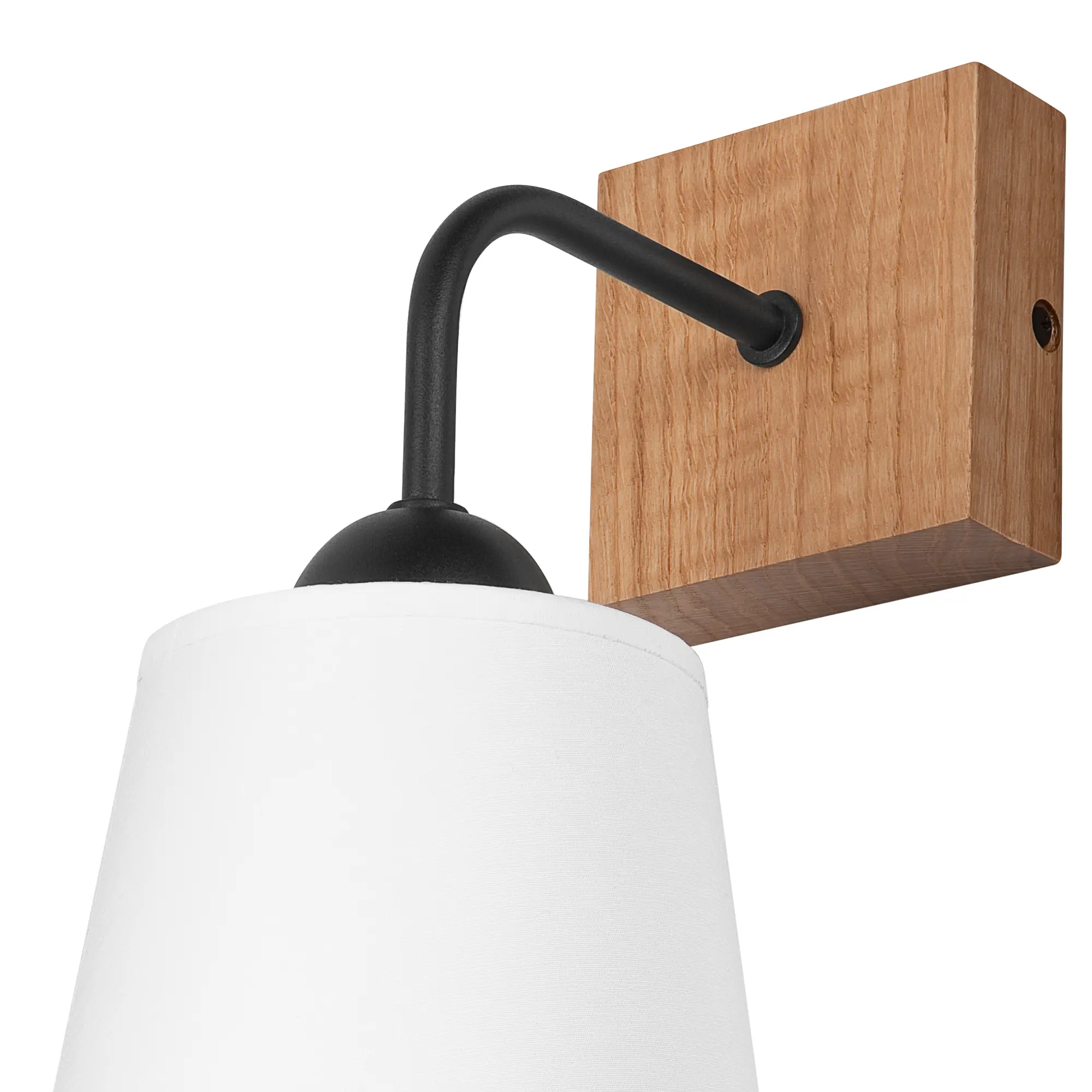 Kinkiet Lula biały z drewnem E27 Lamkur - 6