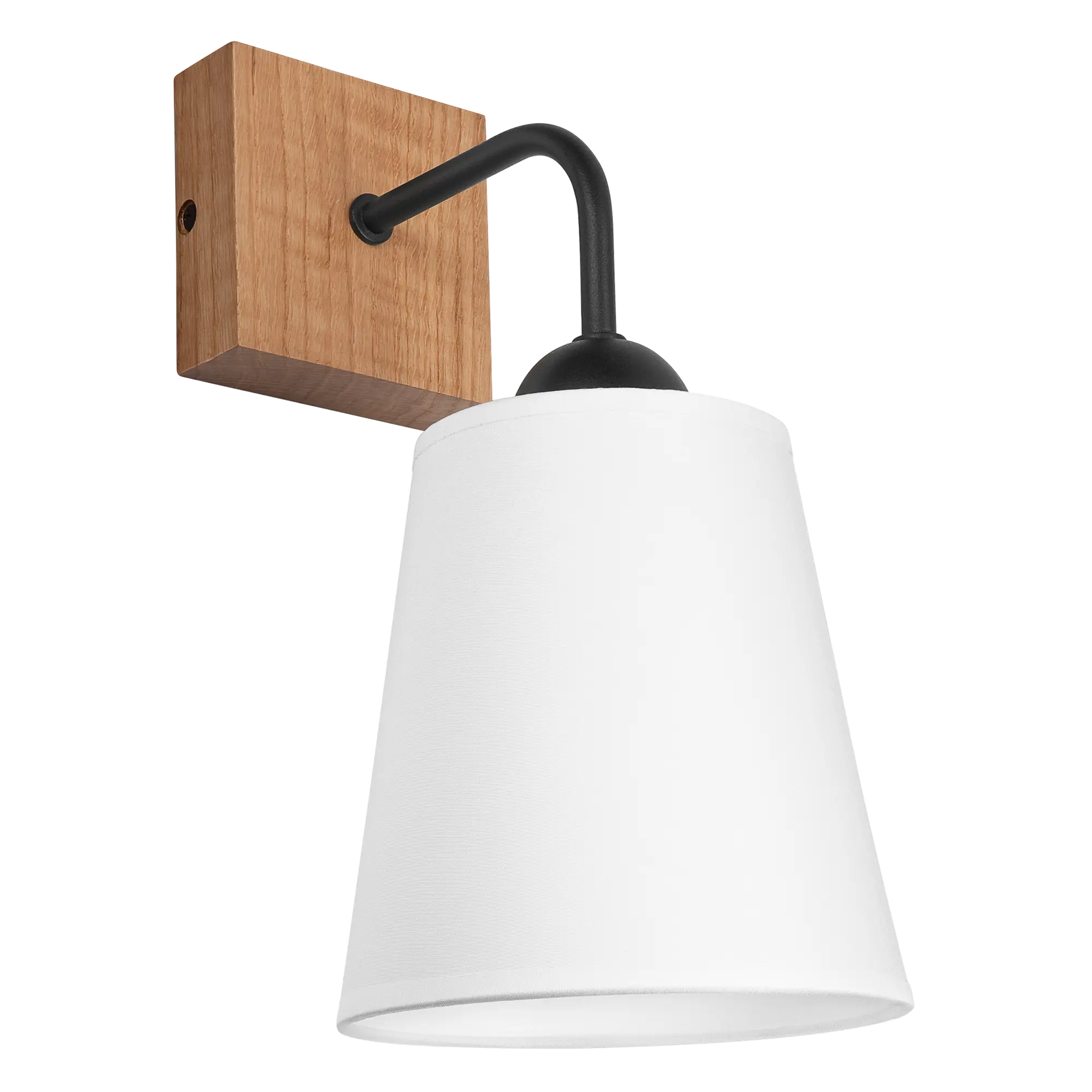 Kinkiet Lula biały z drewnem E27 Lamkur - 4