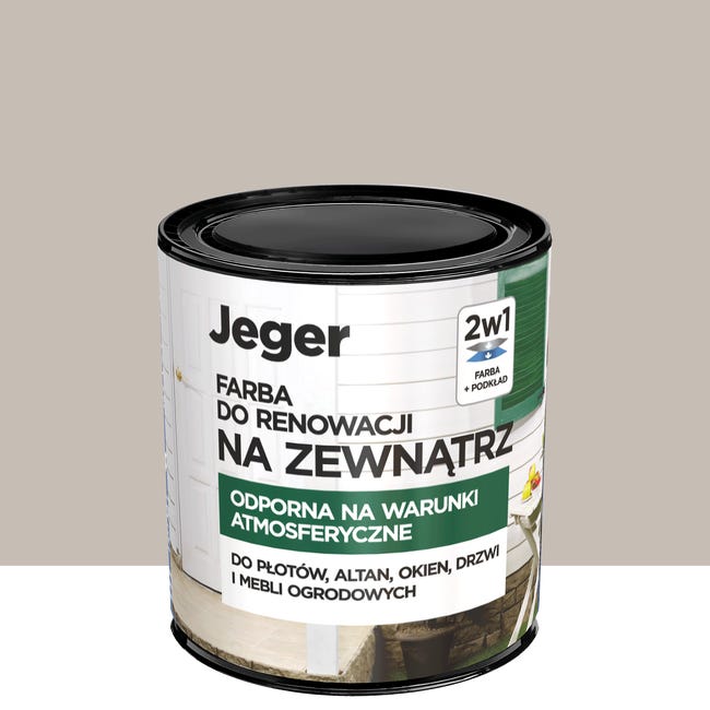 Farba do drewna na zewnątrz Ciemny beżowy 0.5 l Jeger 87823352