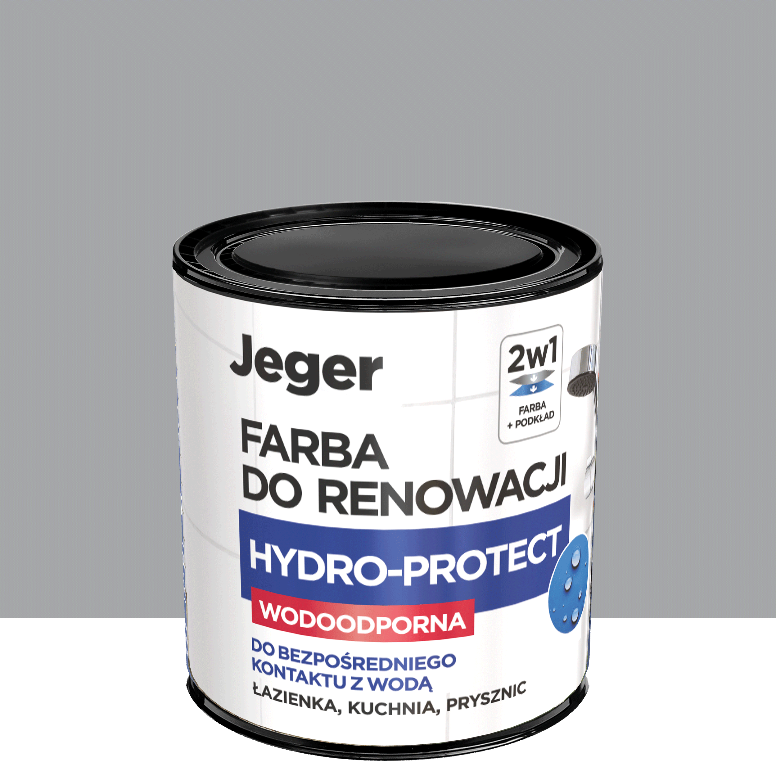 Farba specjalistyczna Jeger Reno Hydro Stalowy 0.5 l