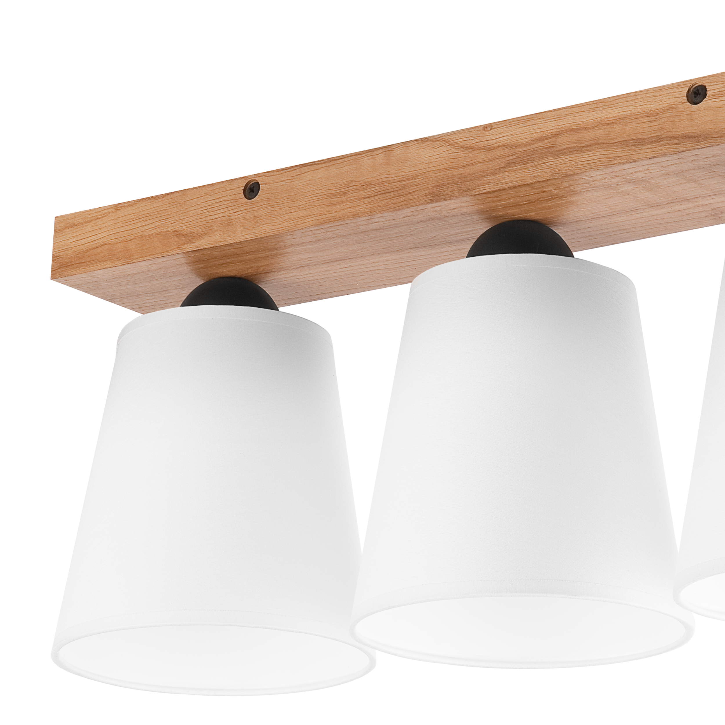 Lampa sufitowa Lula biała z drewnem 3 x E27 Lamkur - 6