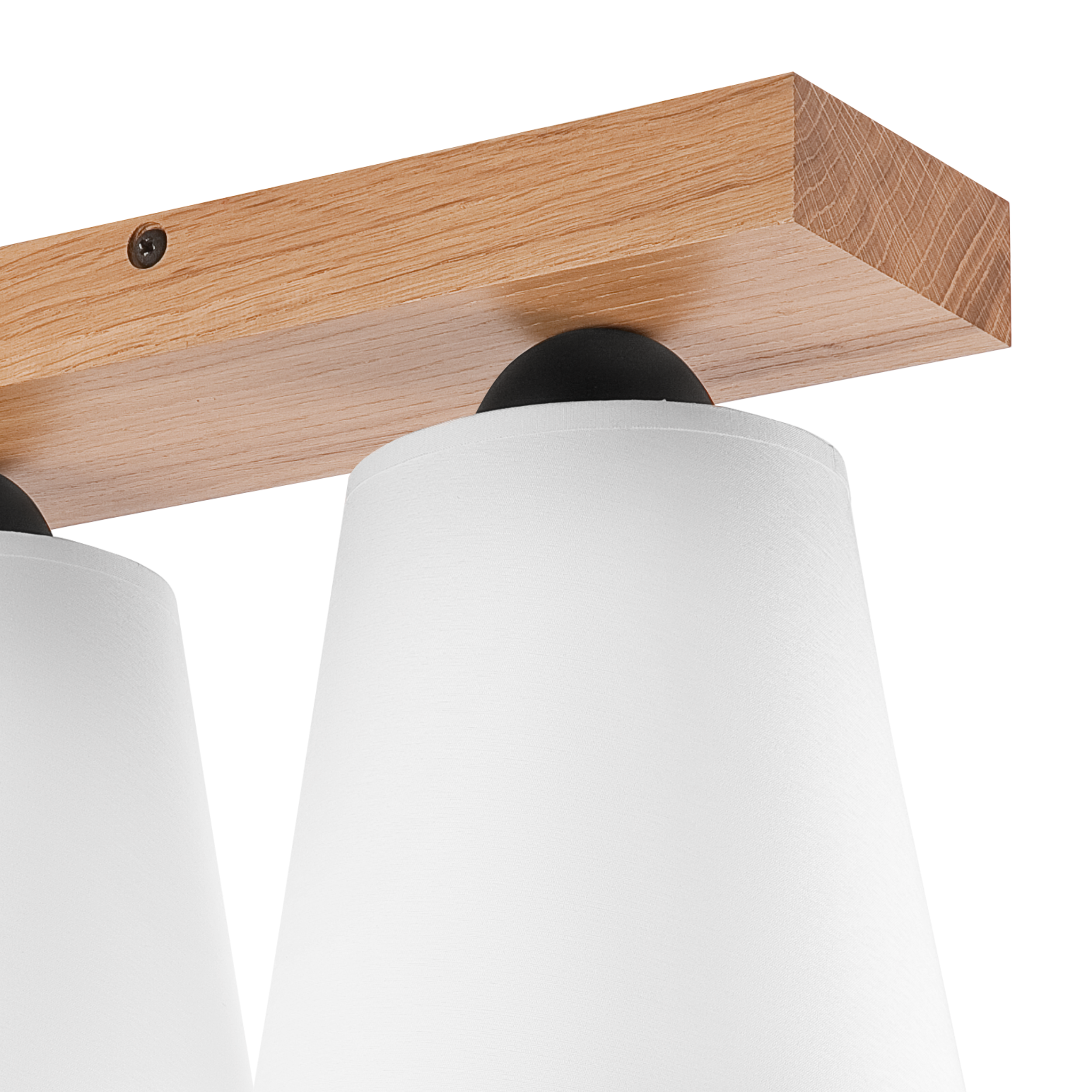 Lampa sufitowa Lula biała z drewnem 2 x E27 Lamkur - 6