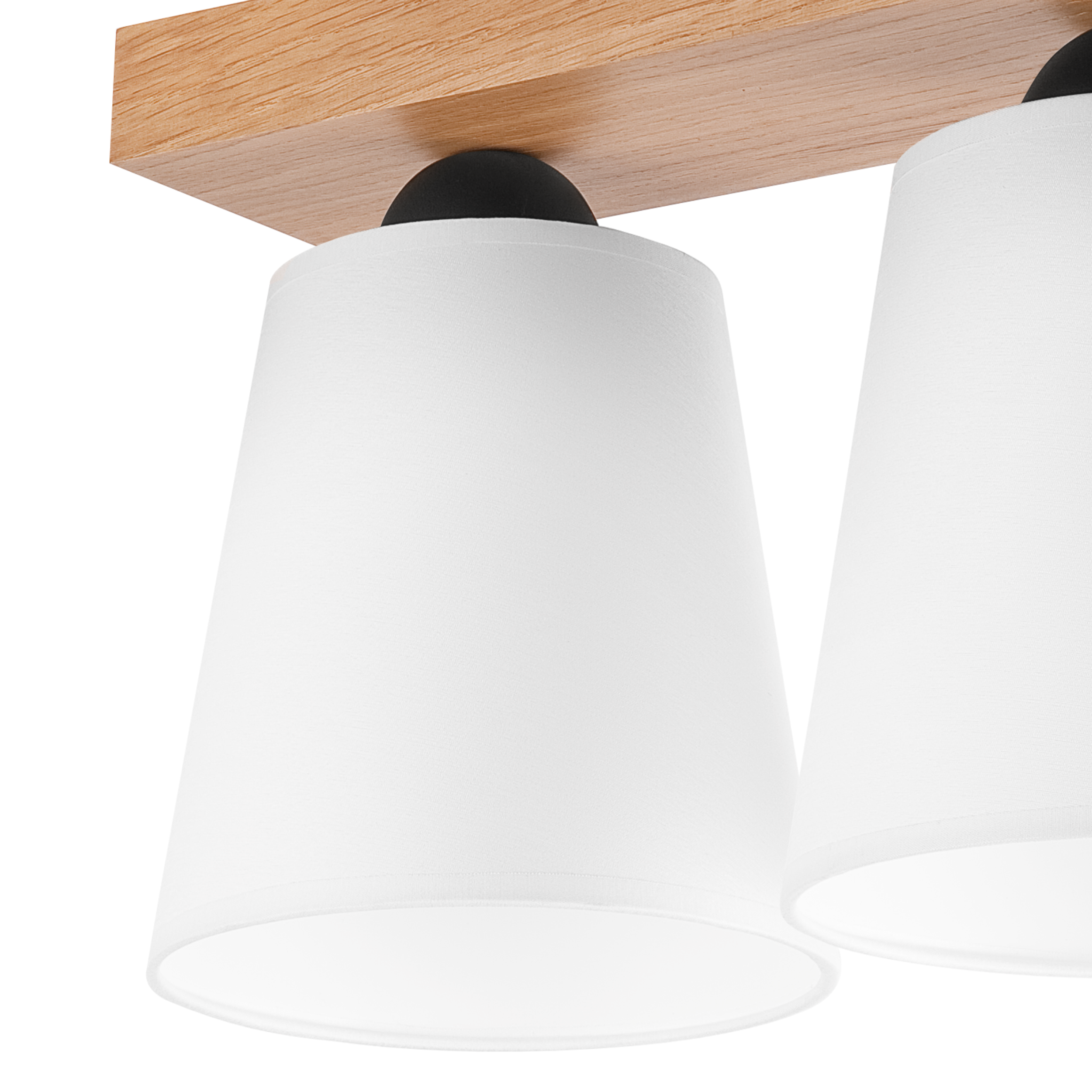 Lampa sufitowa Lula biała z drewnem 2 x E27 Lamkur - 5