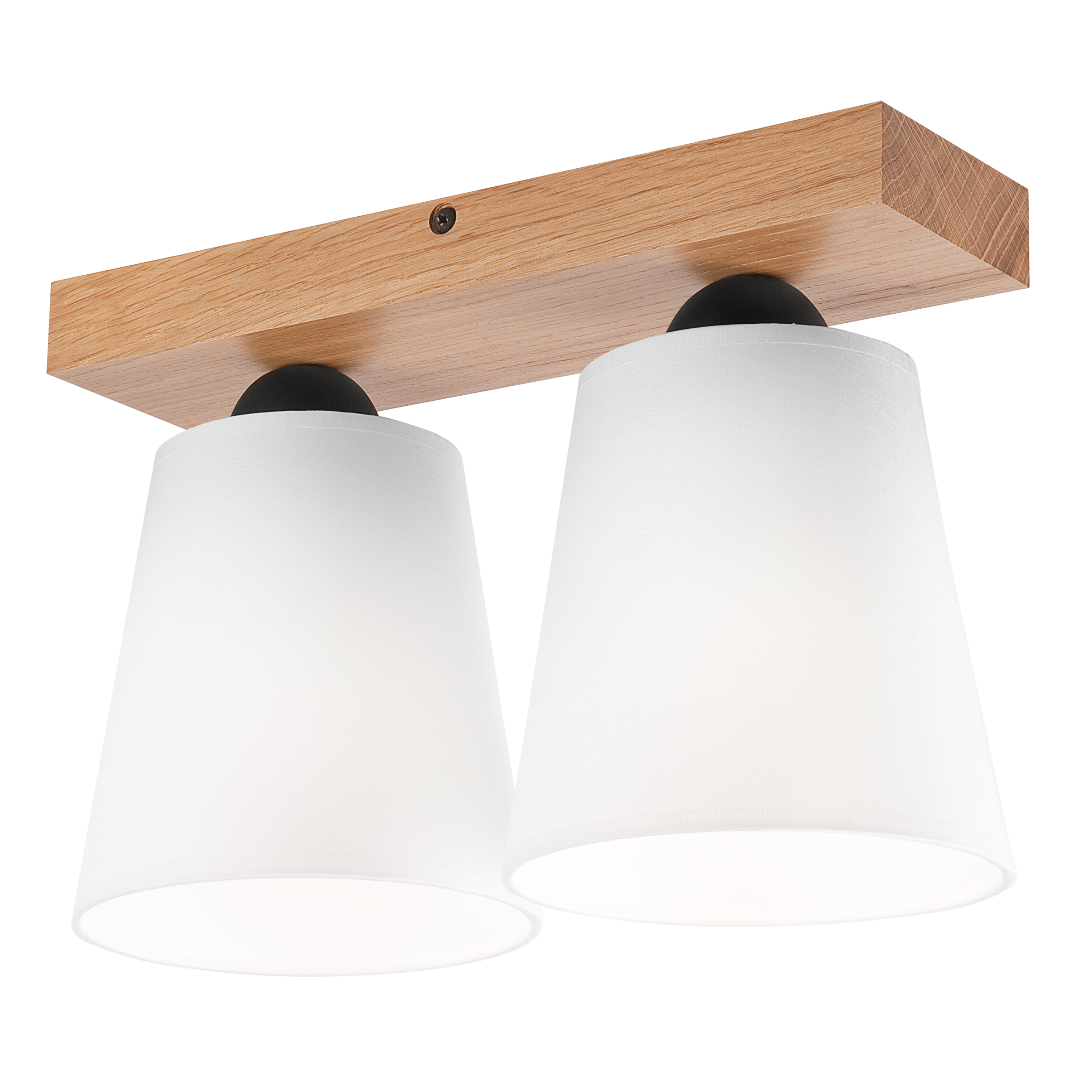 Lampa sufitowa Lula biała z drewnem 2 x E27 Lamkur - 4