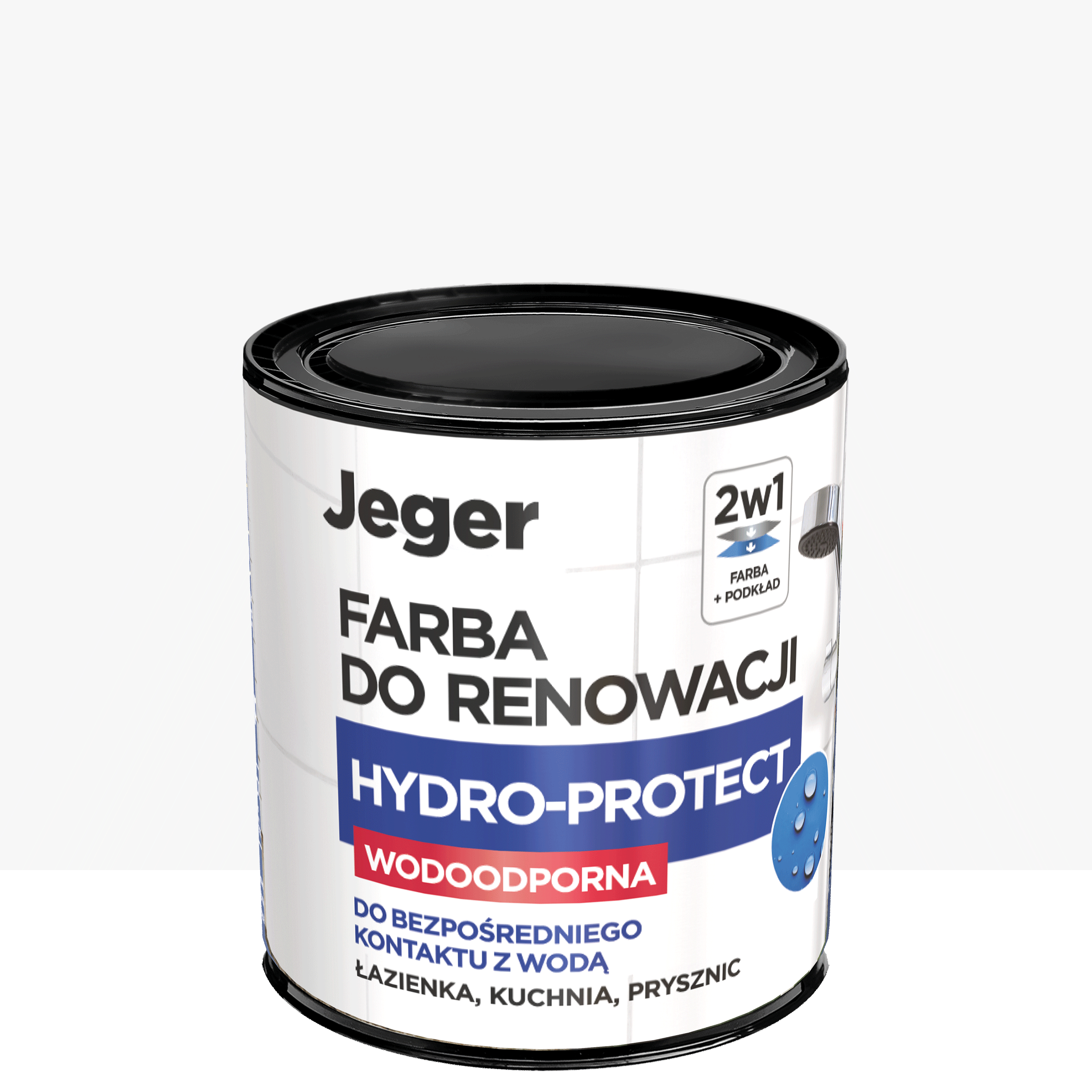 Farba specjalistyczna Jeger Reno Hydro Biały 0.5 l