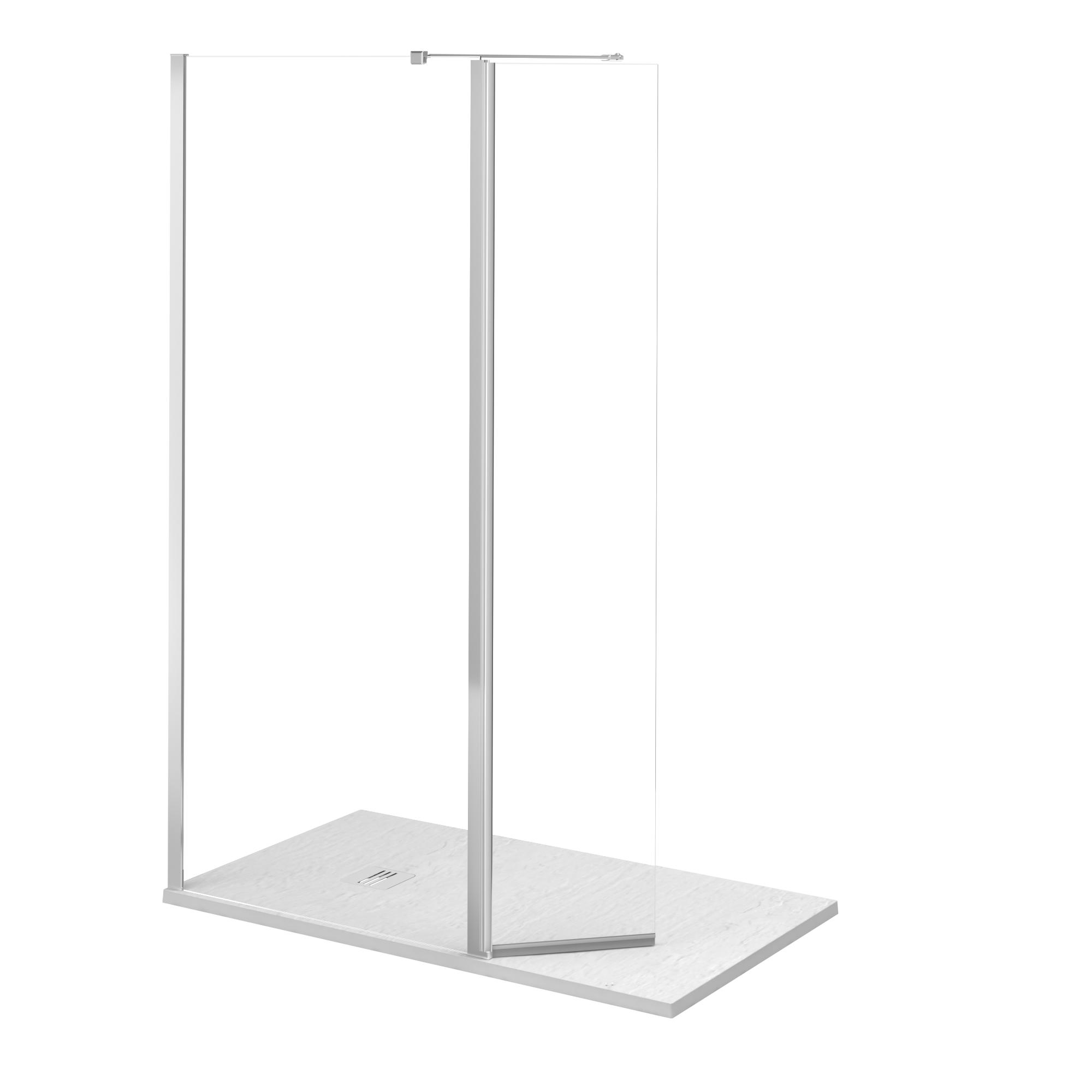 Deflector de painel de duche 40x200 cm cromado Remix Transparente - 4