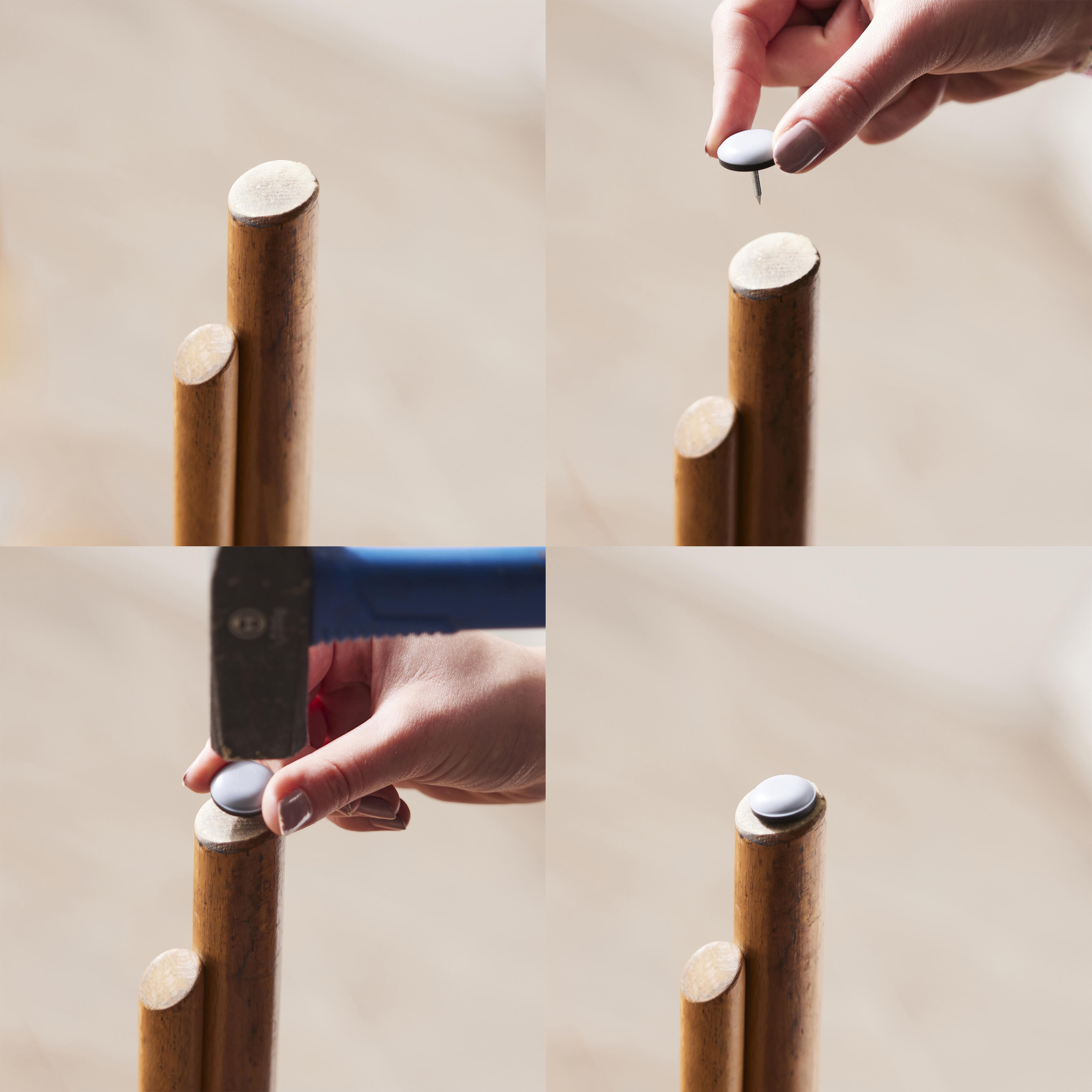 Podkładki pod meble zewnętrzne wbijane brązowe 28x28 mm 4 sztuki Standers - 21