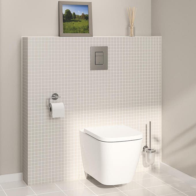 Pack WC suspendido GROHE Clova con tapa amortiguada blanco
