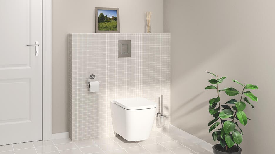 Pack WC suspendido GROHE Clova con tapa amortiguada blanco