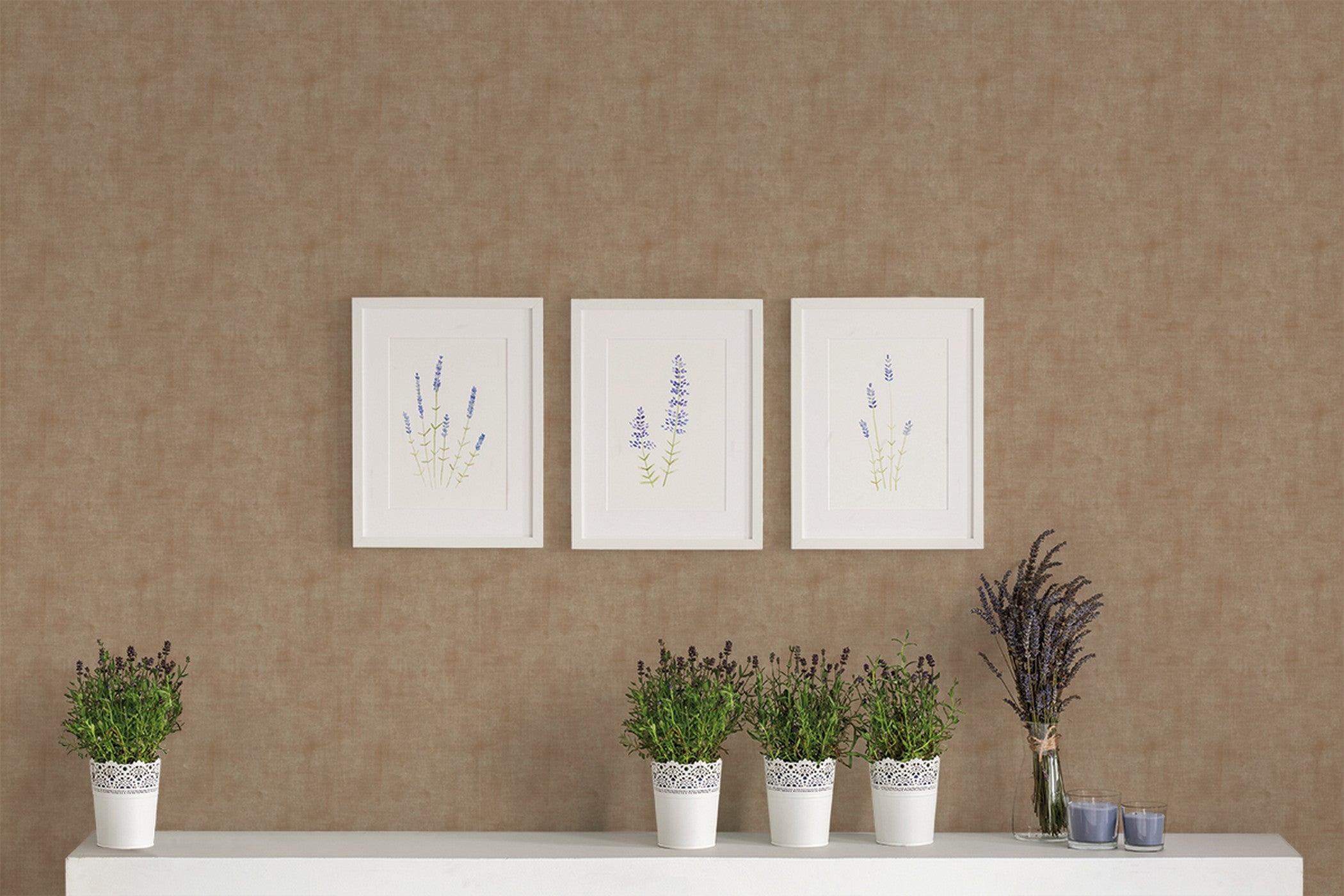 Papel pintado vinilo aplicación cola en pared liso liso texturado marrón zambaiti 53cmx10m fregable