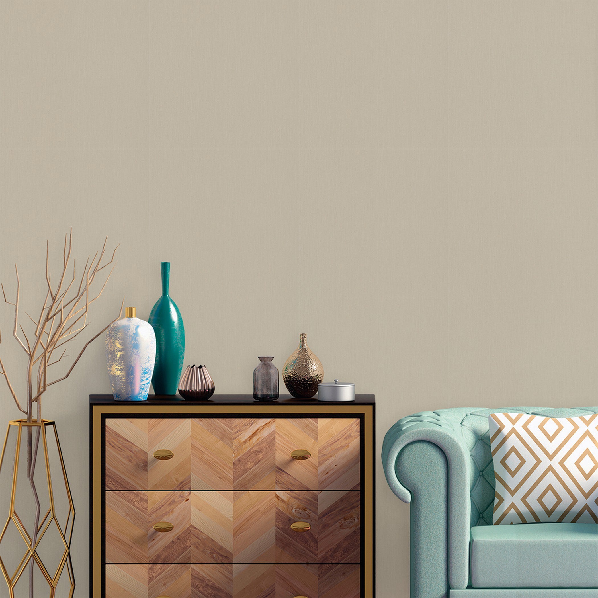 Papel pintado vinilo aplicación cola en pared liso liso verde zambaiti 53cmx10m fregable