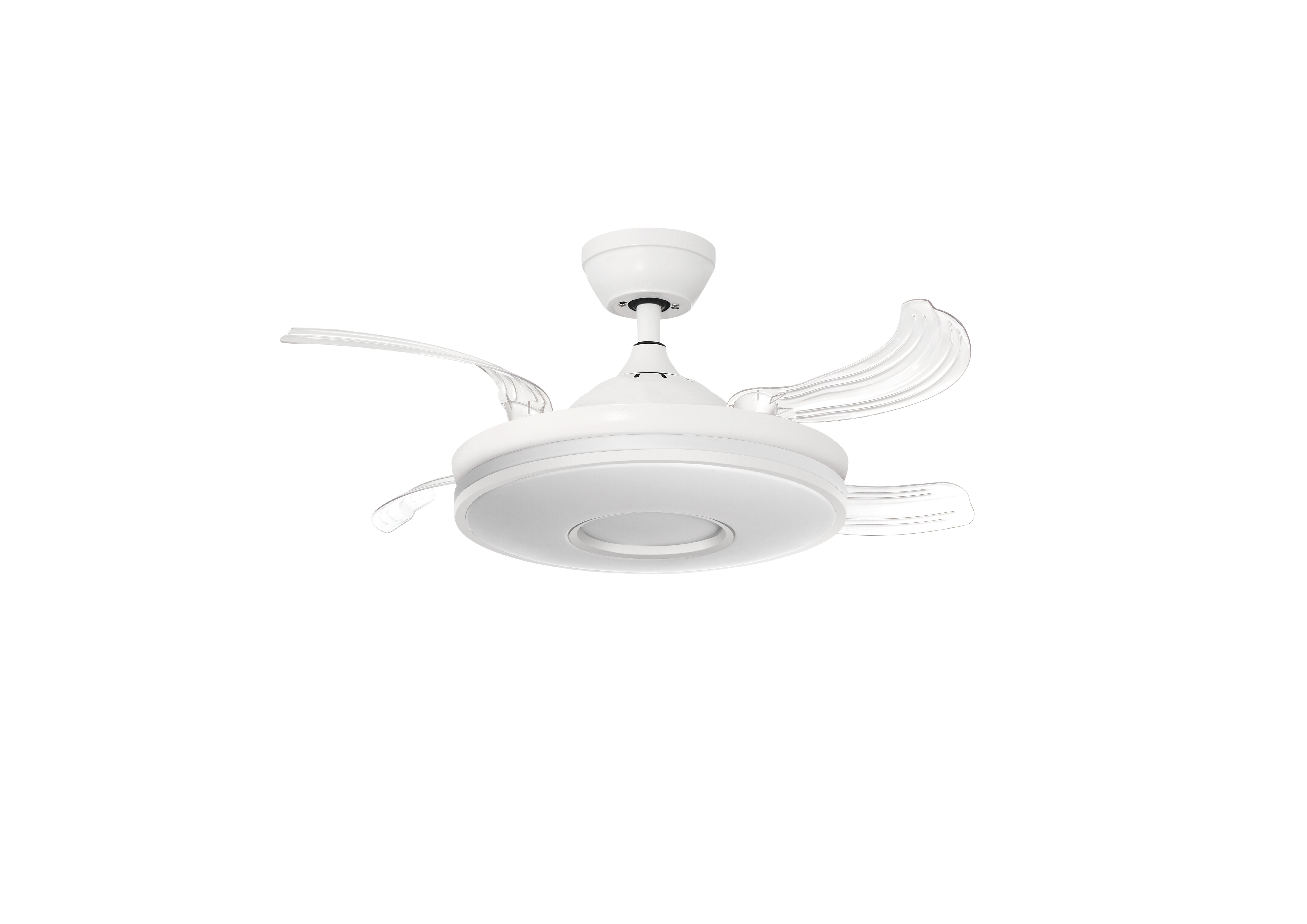 Ventilador de techo con luz motor dc aihun xs blanco 52 cm color luz regulable