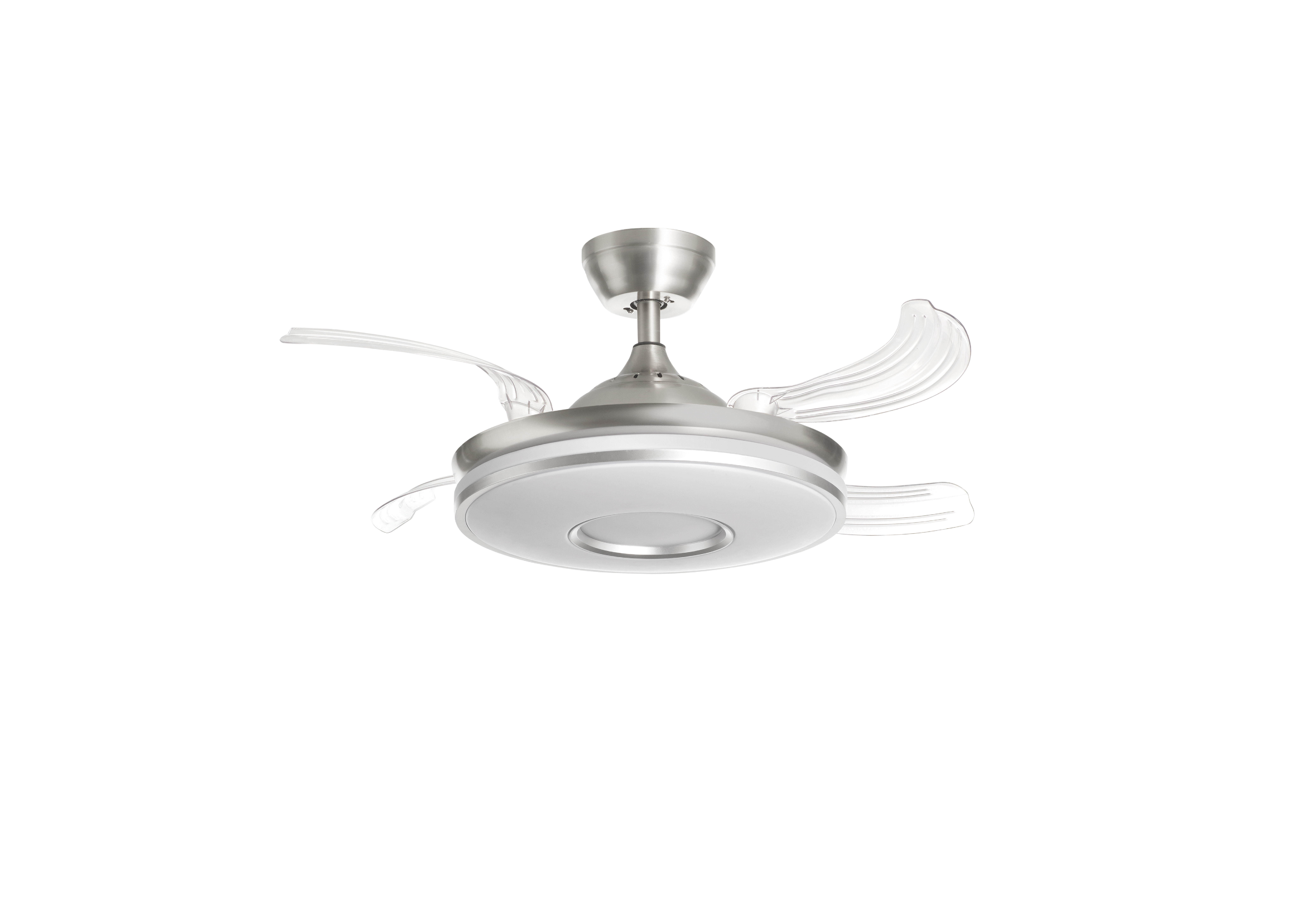 Ventilador de techo con luz motor dc aihun xs blanco 52 cm color luz regulable