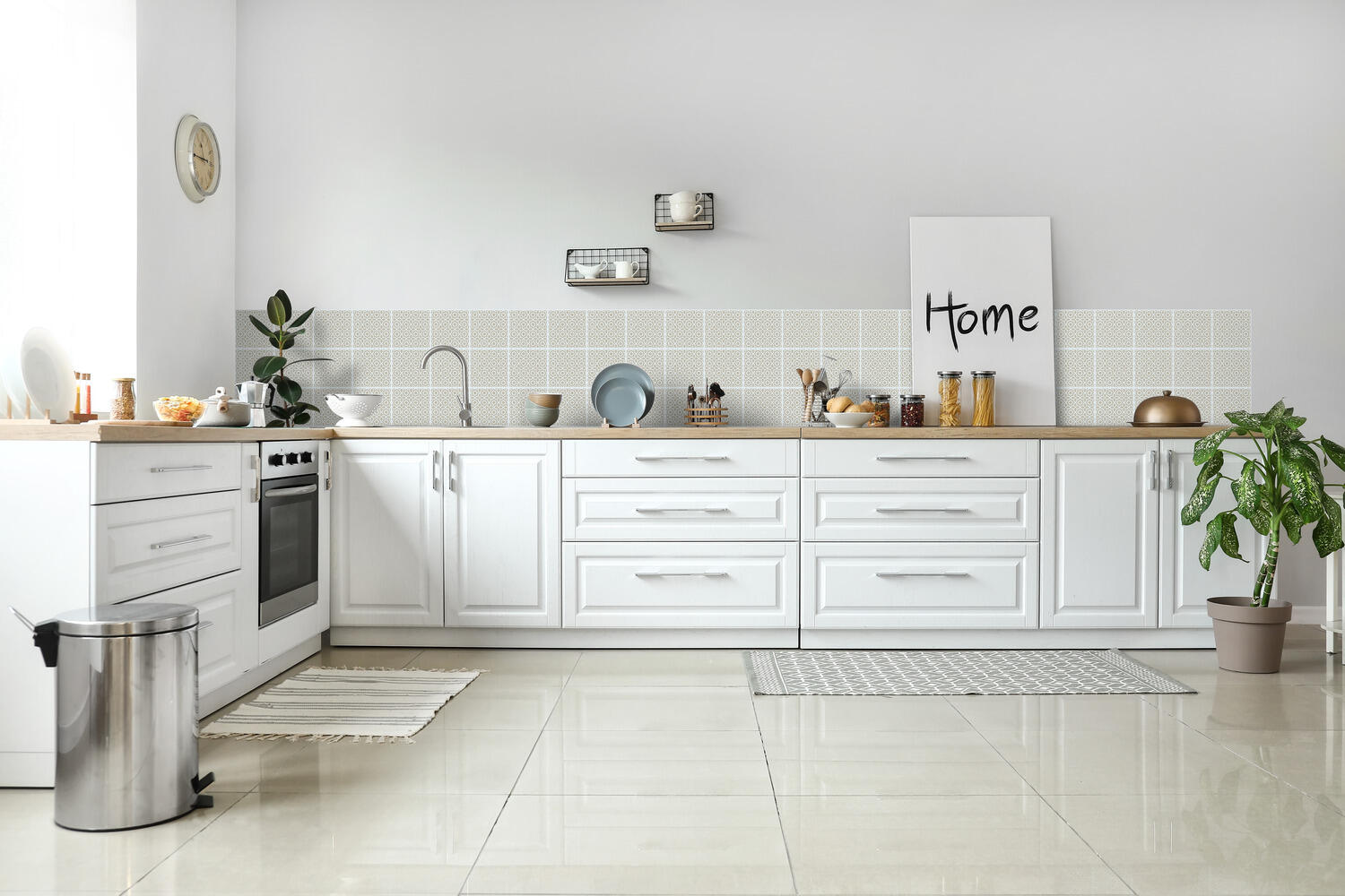 Lot de 6 adhésifs décoratifs Wall tiles lina, beige, 15.25 cm x 15.25 cm - 2