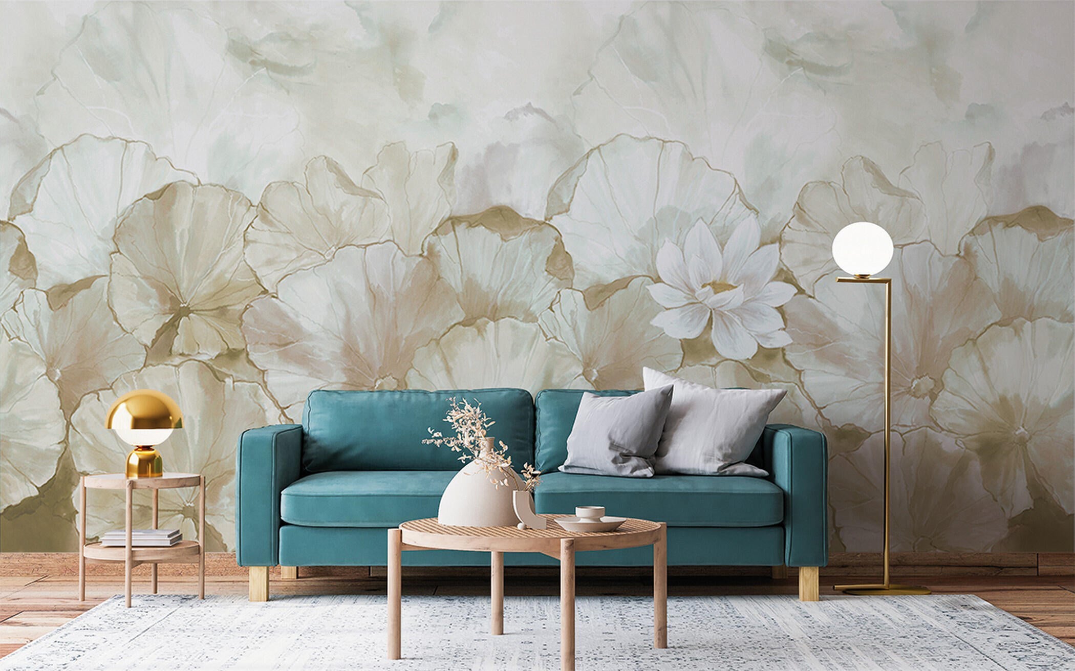 Mural tnt liso lavable naturaleza flores jazmin amarillo 510 x 300 cm zambaiti