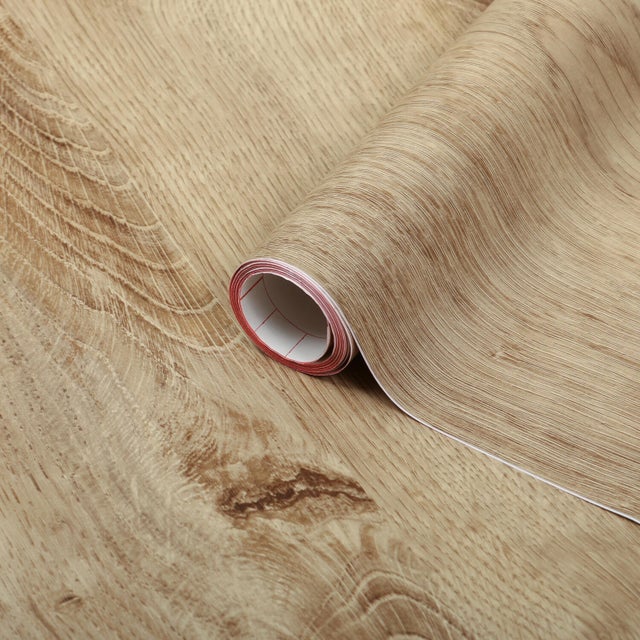 Adhesivo decorativo para muebles imitación madera marrón D-C-FIX de 0.9 x 2.1m