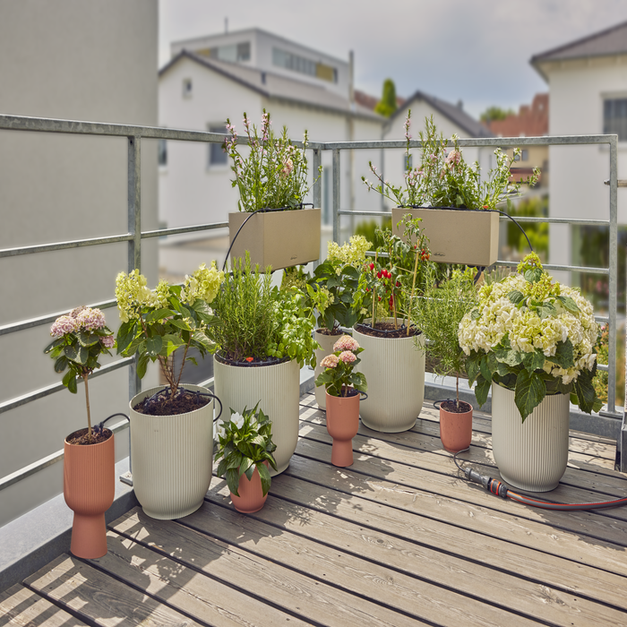 Balcon arrosage goutte à goutte