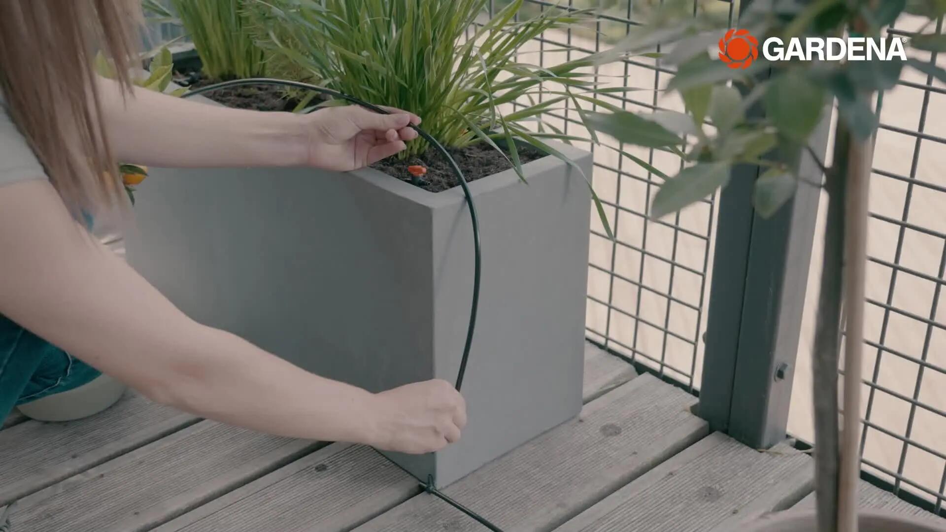 Kit d'arrosage goutte-à-goutte pour balcon -15 plantes GARDENA 13401-20 - 13