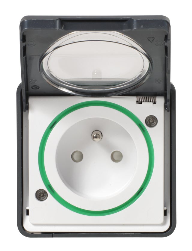 Prise étanche saillie complet Mureva Styl SCHNEIDER ELECTRIC anthracite