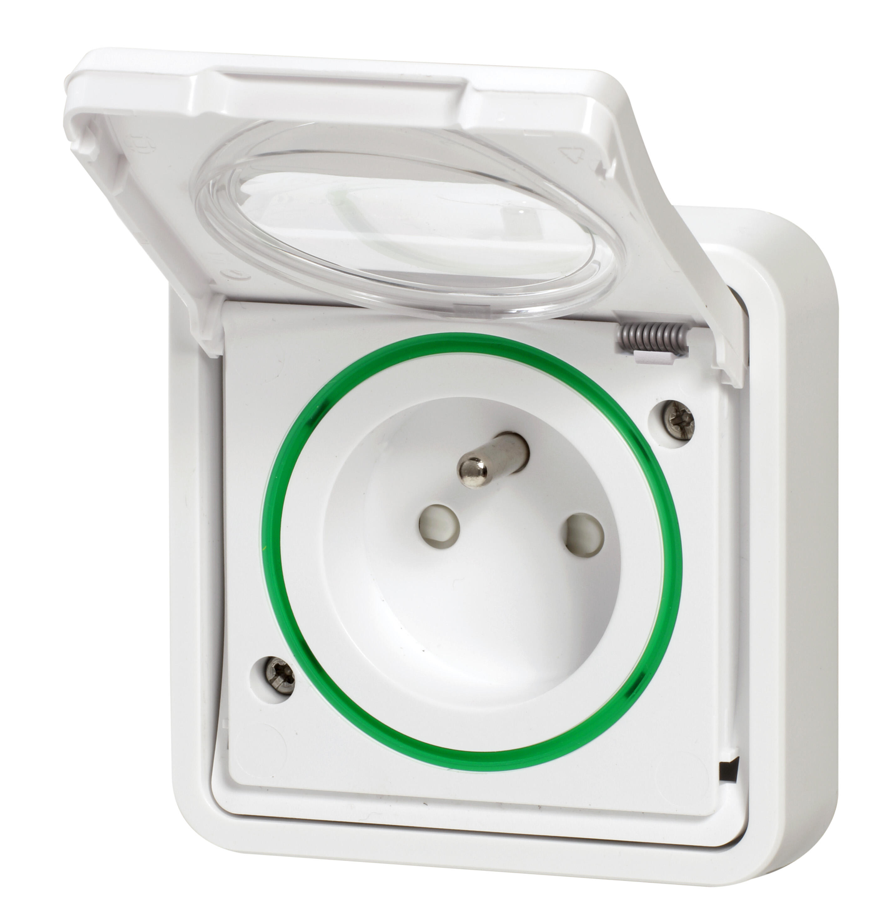 Prise avec terre étanche complet Mureva Styl, SCHNEIDER ELECTRIC, blanc - 6