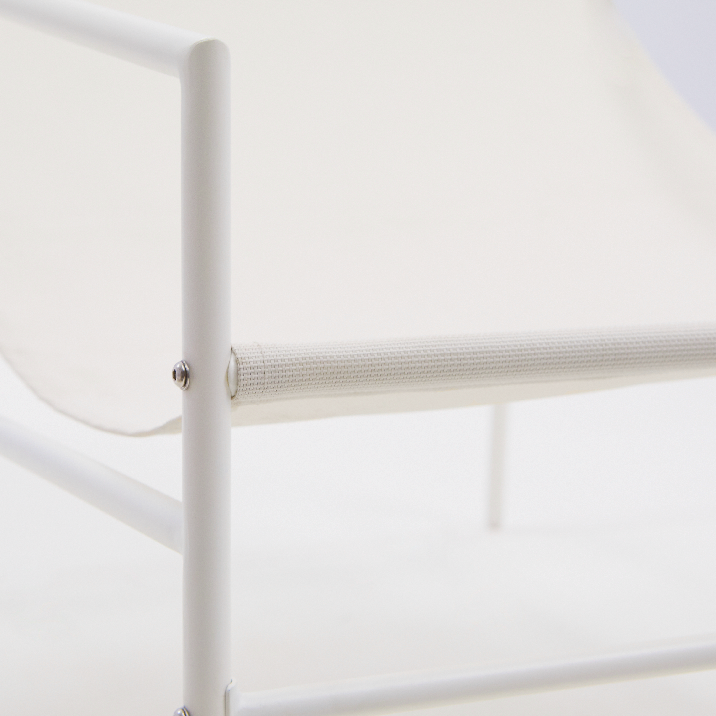 Fauteuil relax en acier et textilène blanc Rio NATERIAL - 11
