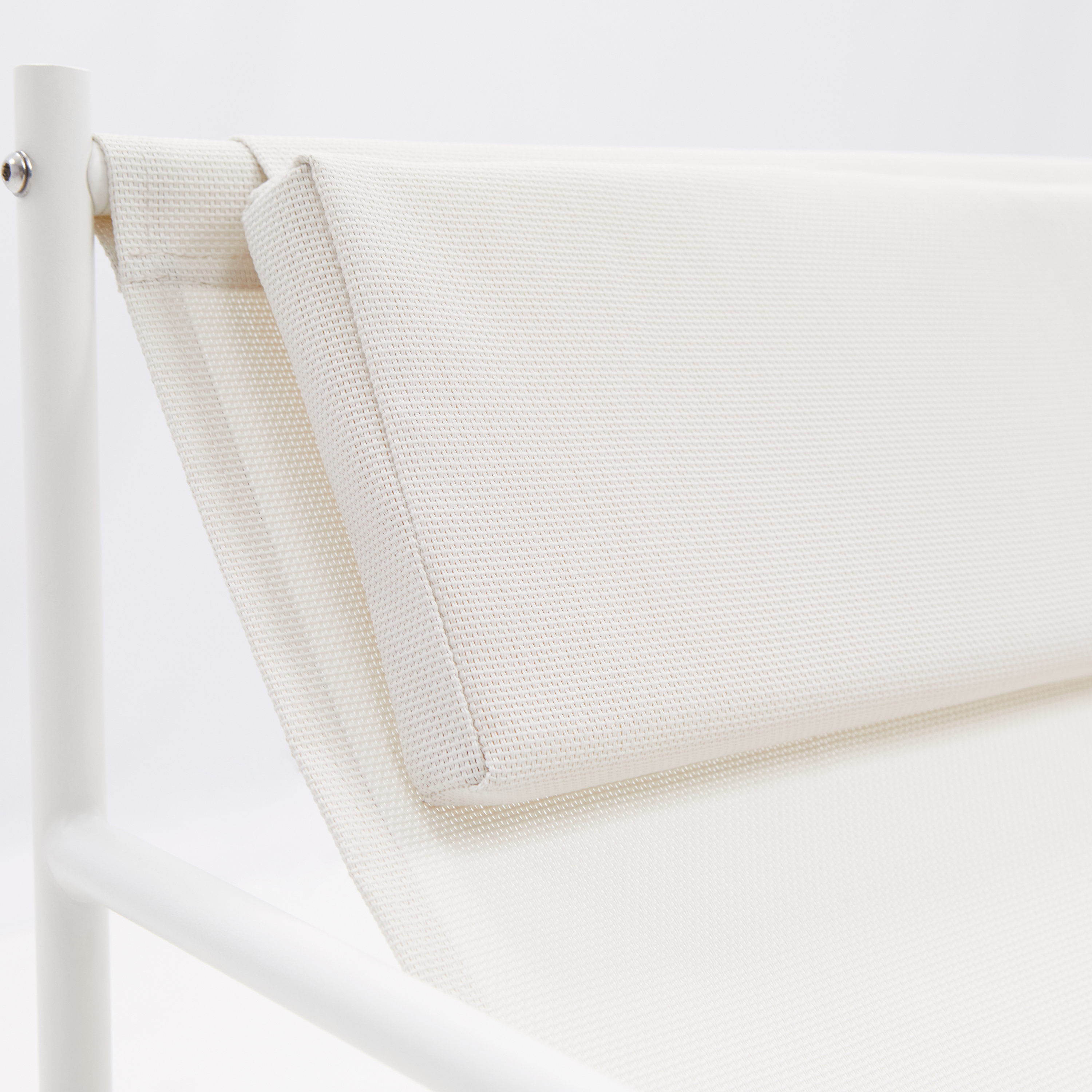 Fauteuil relax en acier et textilène blanc Rio NATERIAL - 12