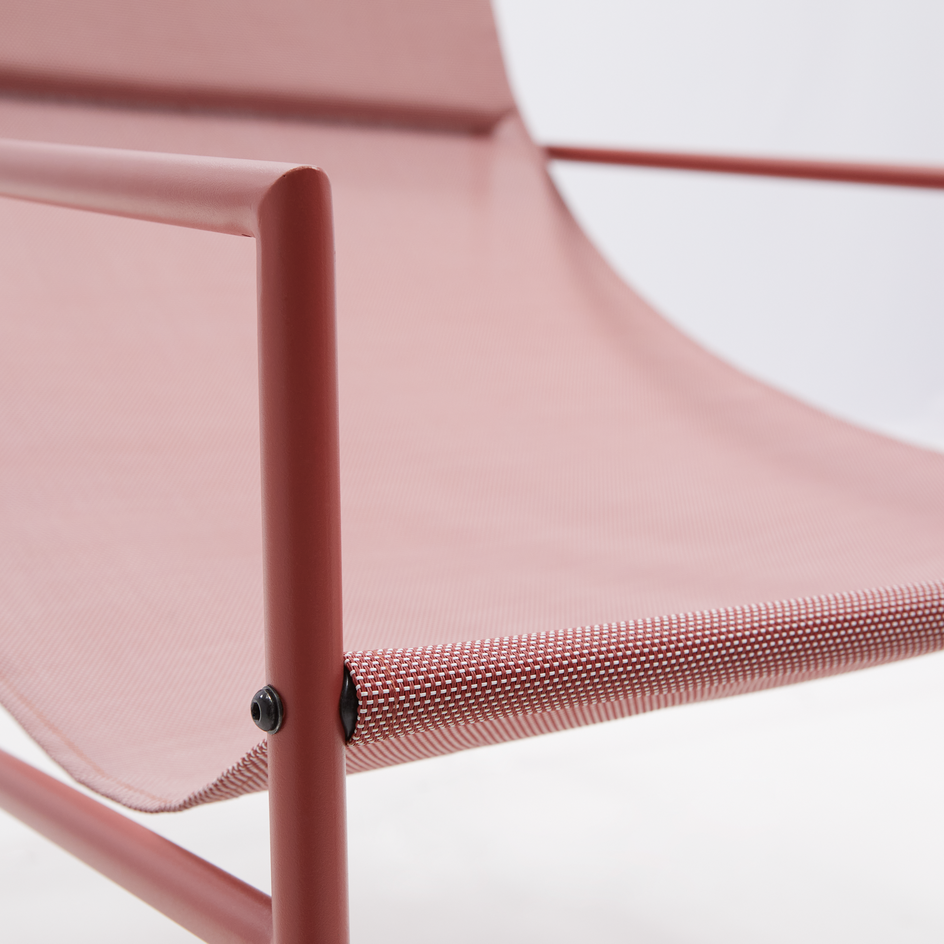 Fauteuil relax en acier et textilène bordeaux Rio NATERIAL - 11