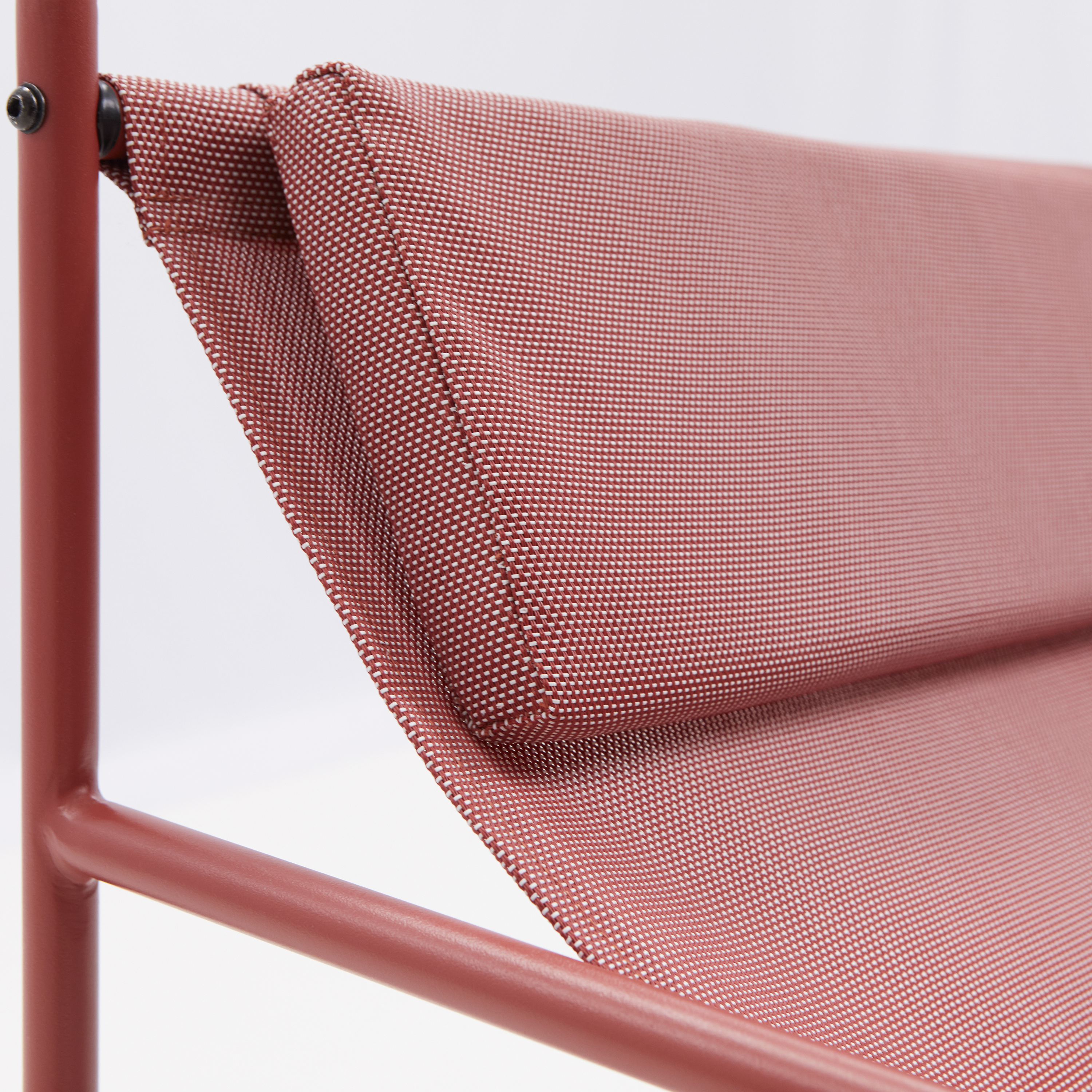 Fauteuil relax en acier et textilène bordeaux Rio NATERIAL - 12