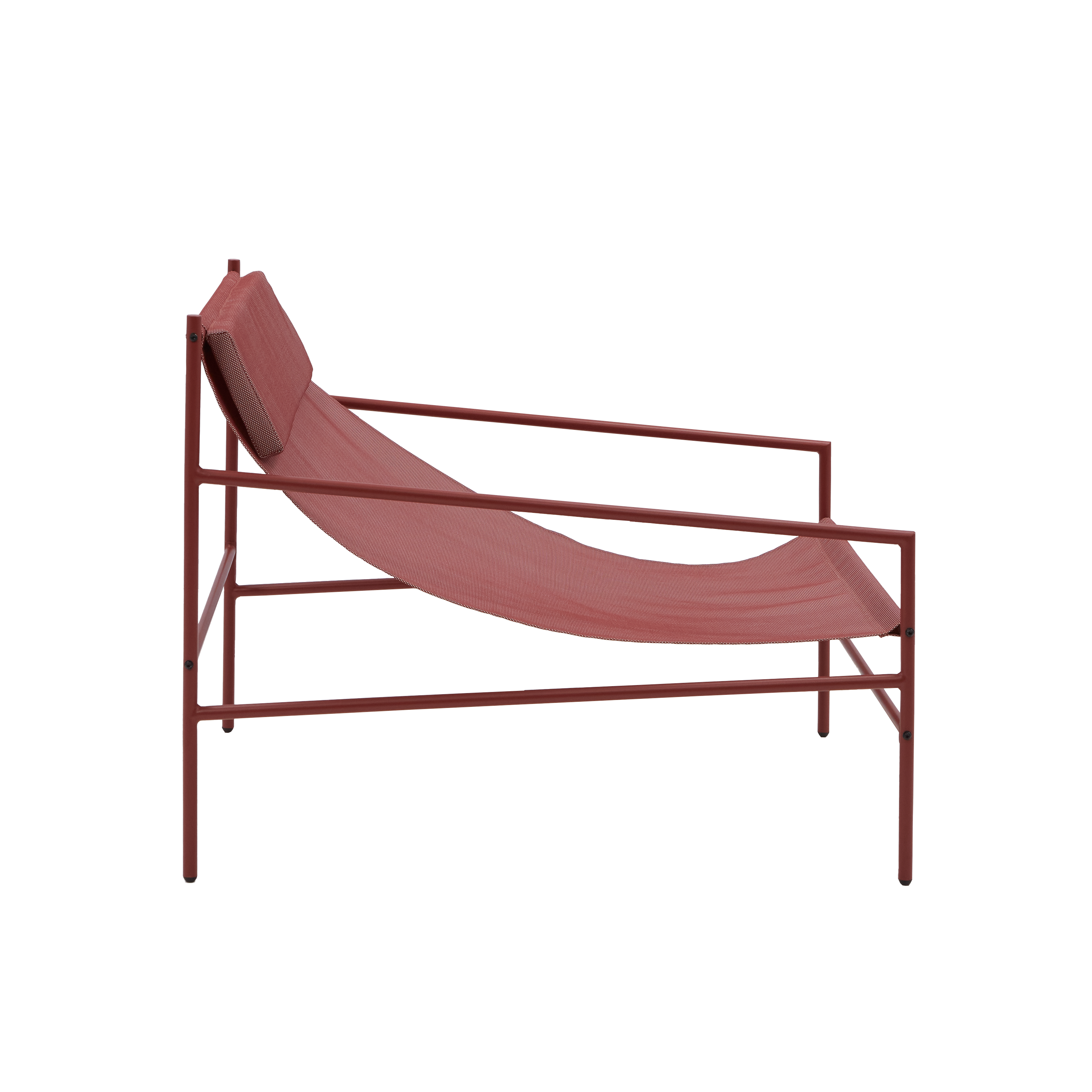 Silla de jardín naterial rio de acero rojo 67.5 x 75 x 96.5 cm