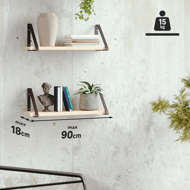 2 Escuadras decorativas forma triangulo en color negro Alt. 18 x  An. 18 cm - 4