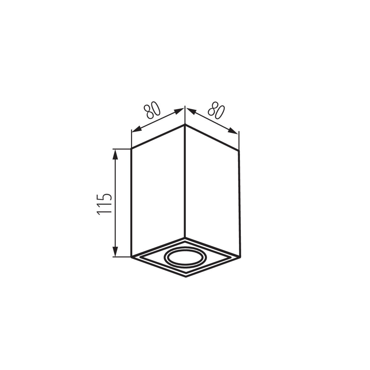 Oprawa natynkowa Gord XS GU10 10W śr. 8 cm biała Kanlux - 7