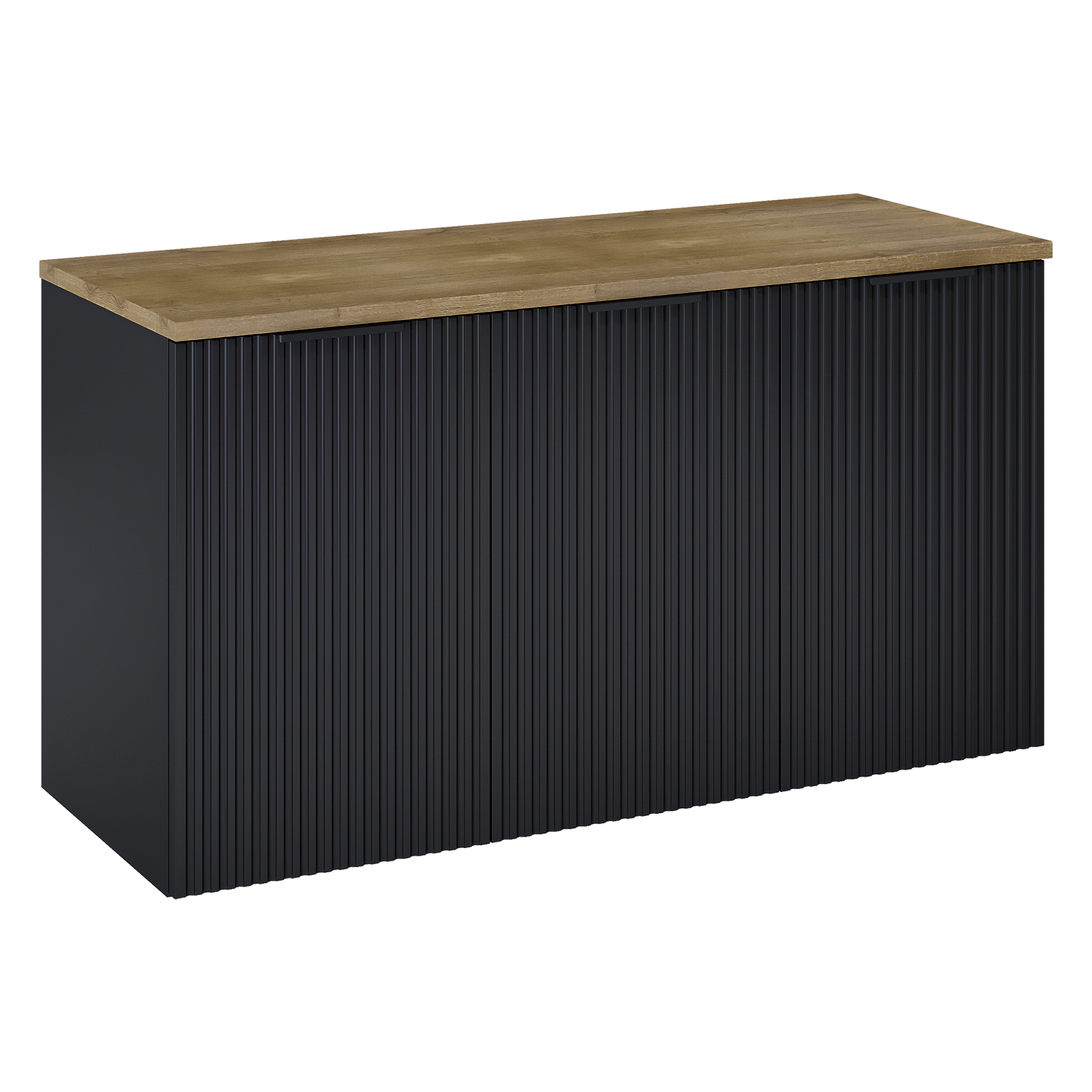 Szafka pod umywalkę Nabel 2-drzwiowa 80x45.2x63.5 cm czarny mat Roca - 6