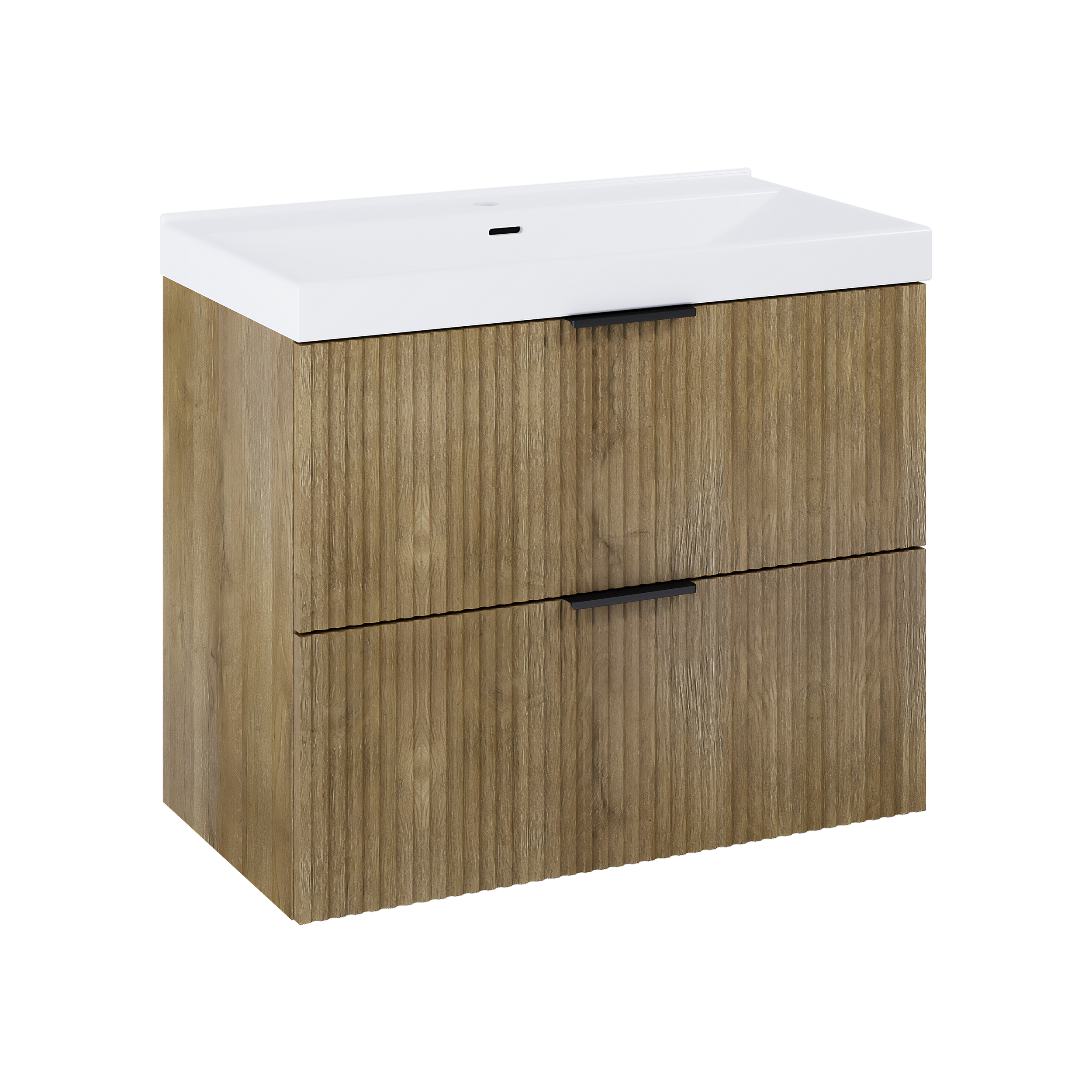 Szafka pod umywalkę Nabel 80x45.2x63.5 cm dąb natural Roca - 3