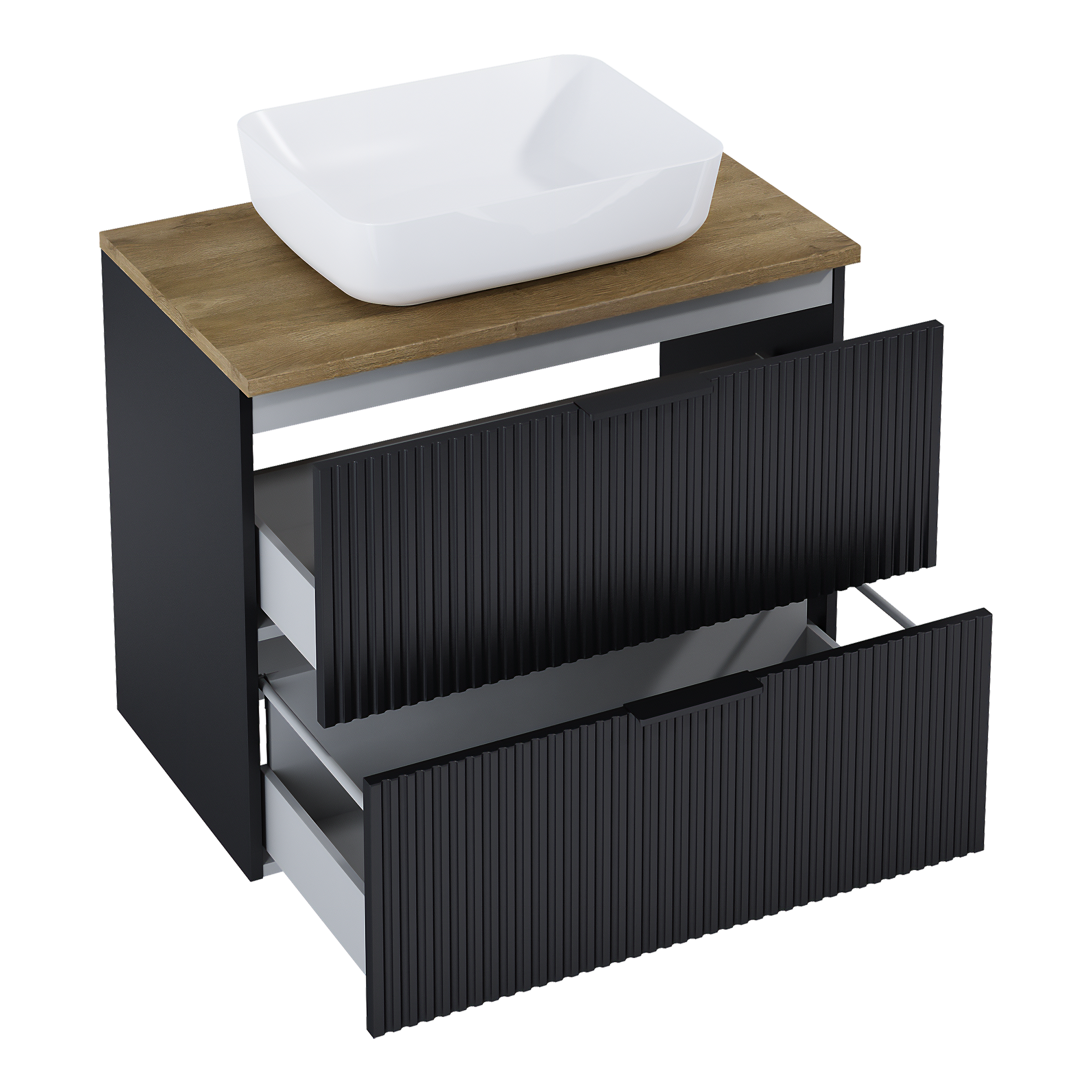 Szafka pod umywalkę Nabel 80x45.2x63.5 cm czarny mat Roca - 4