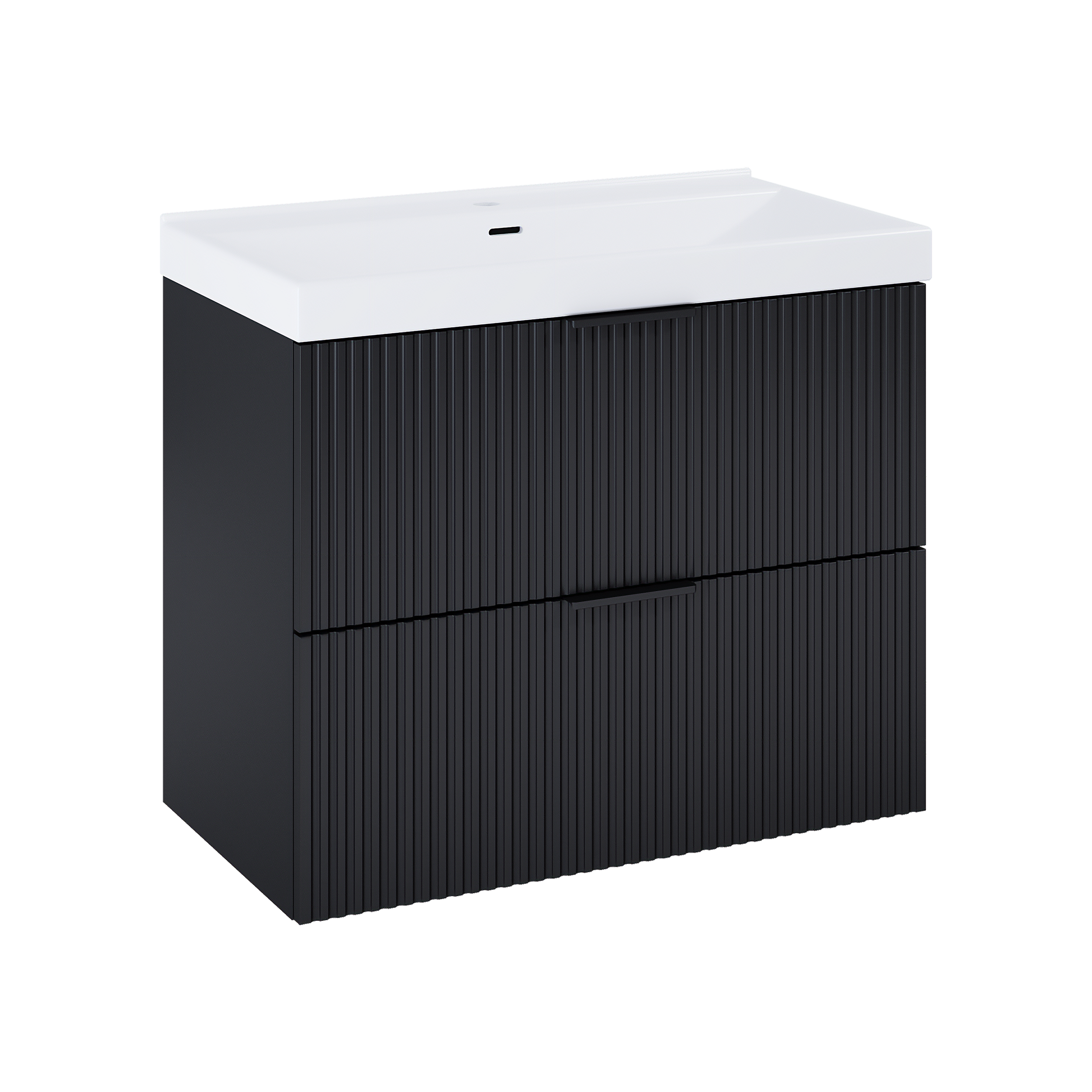 Szafka pod umywalkę Nabel 80x45.2x63.5 cm czarny mat Roca - 3