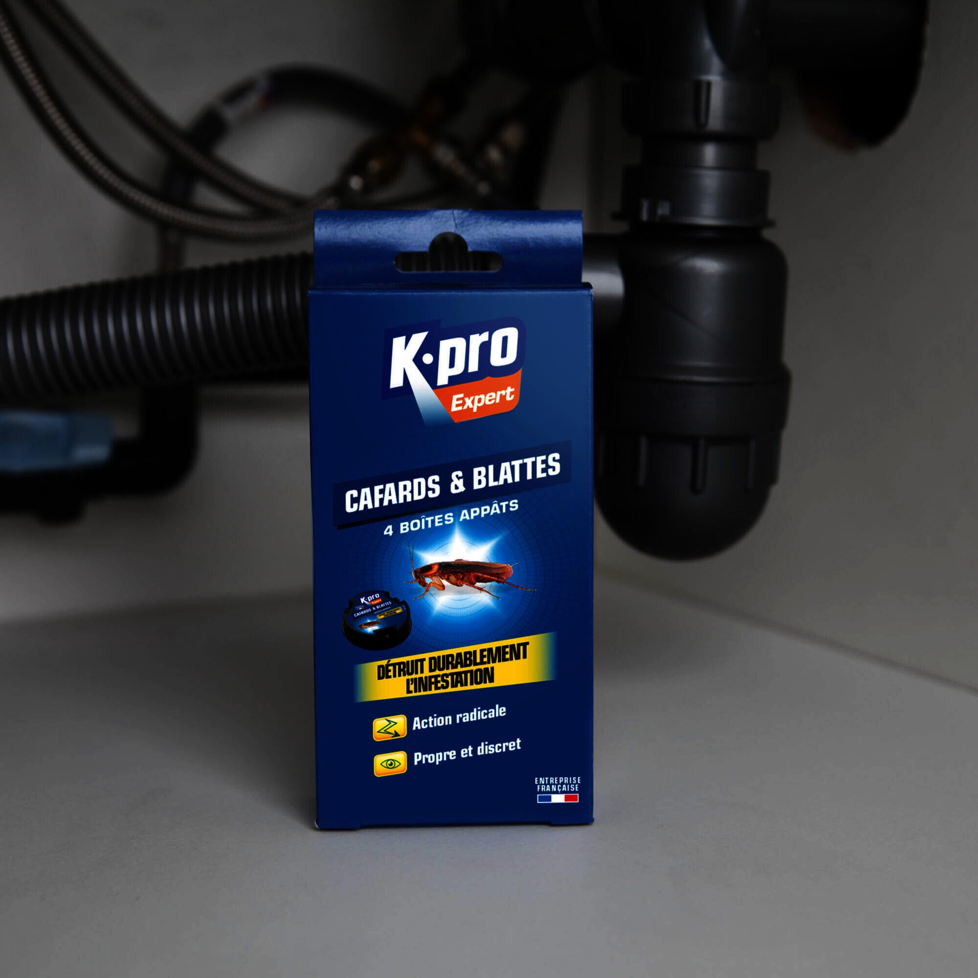 Lot de 4 pièges à insecte cafards et blattes K.PRO - 2