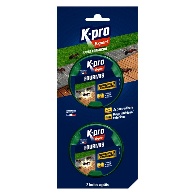 Lot de 2 pièges fourmis, Appât formicide 10g K.PRO