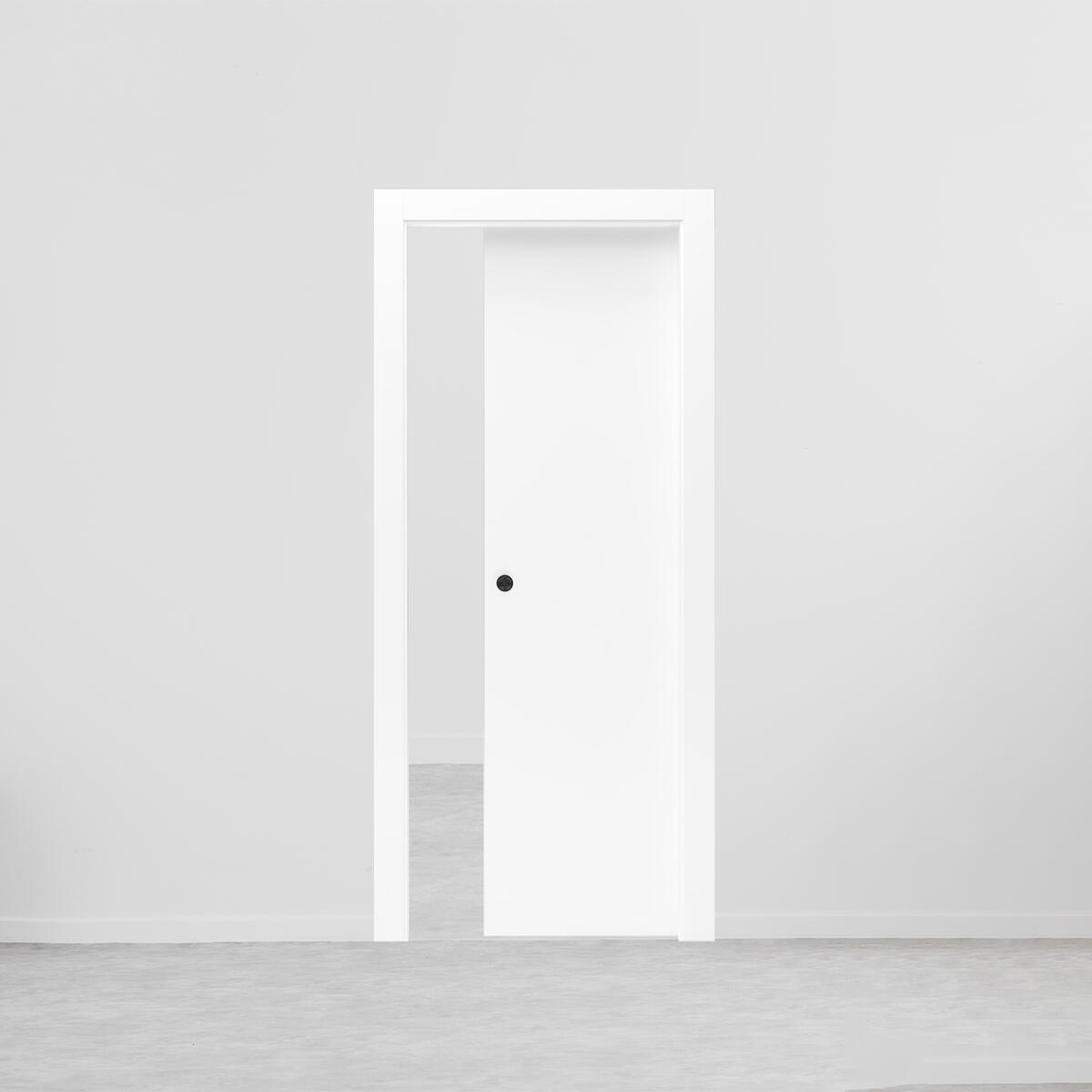 Porta scorrevole in legno, L 80 x H 210 cm, bianca, apertura reversibile COOL - 2