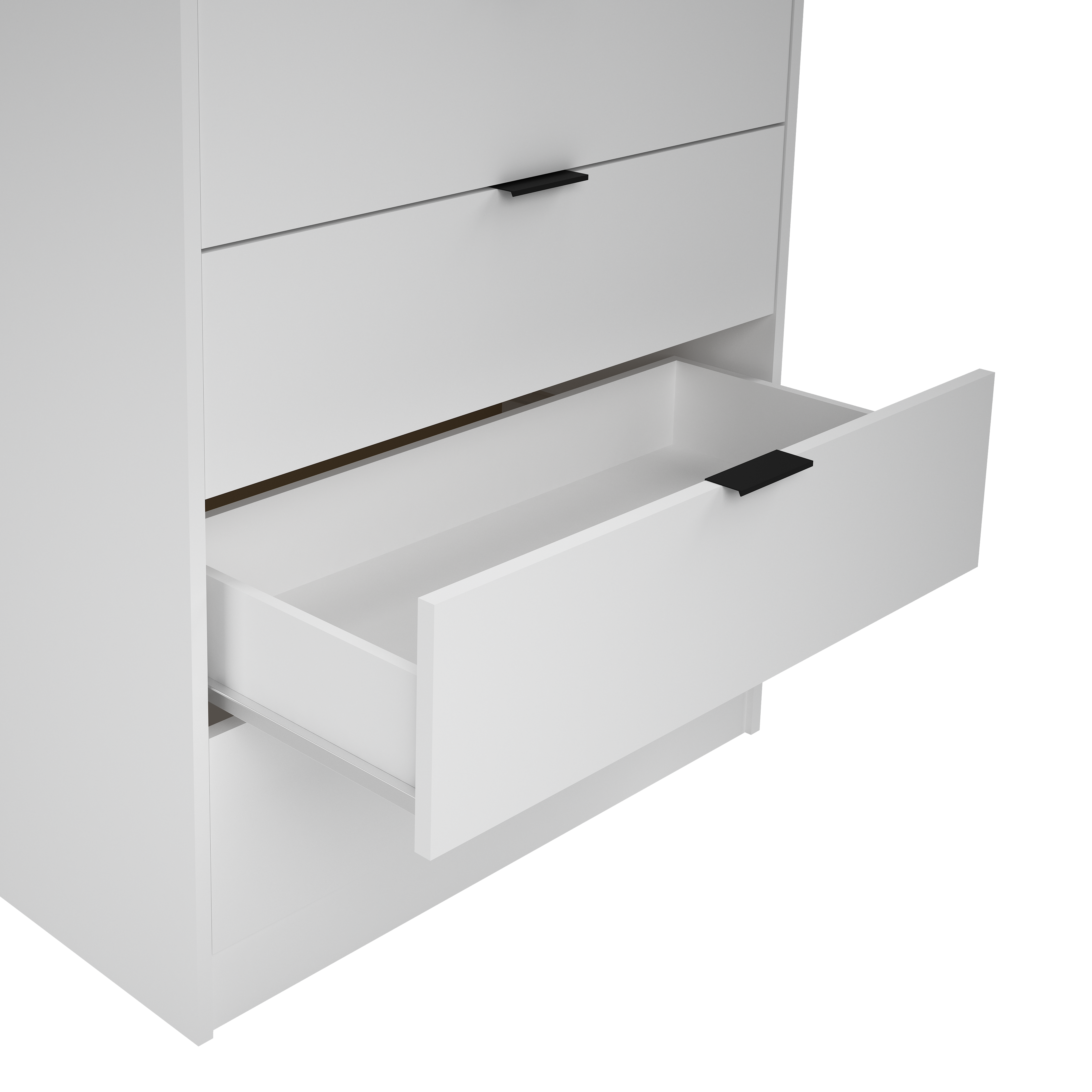 Cómoda Home Deva blanca con 5 cajones de 80x111x40 cm - 7