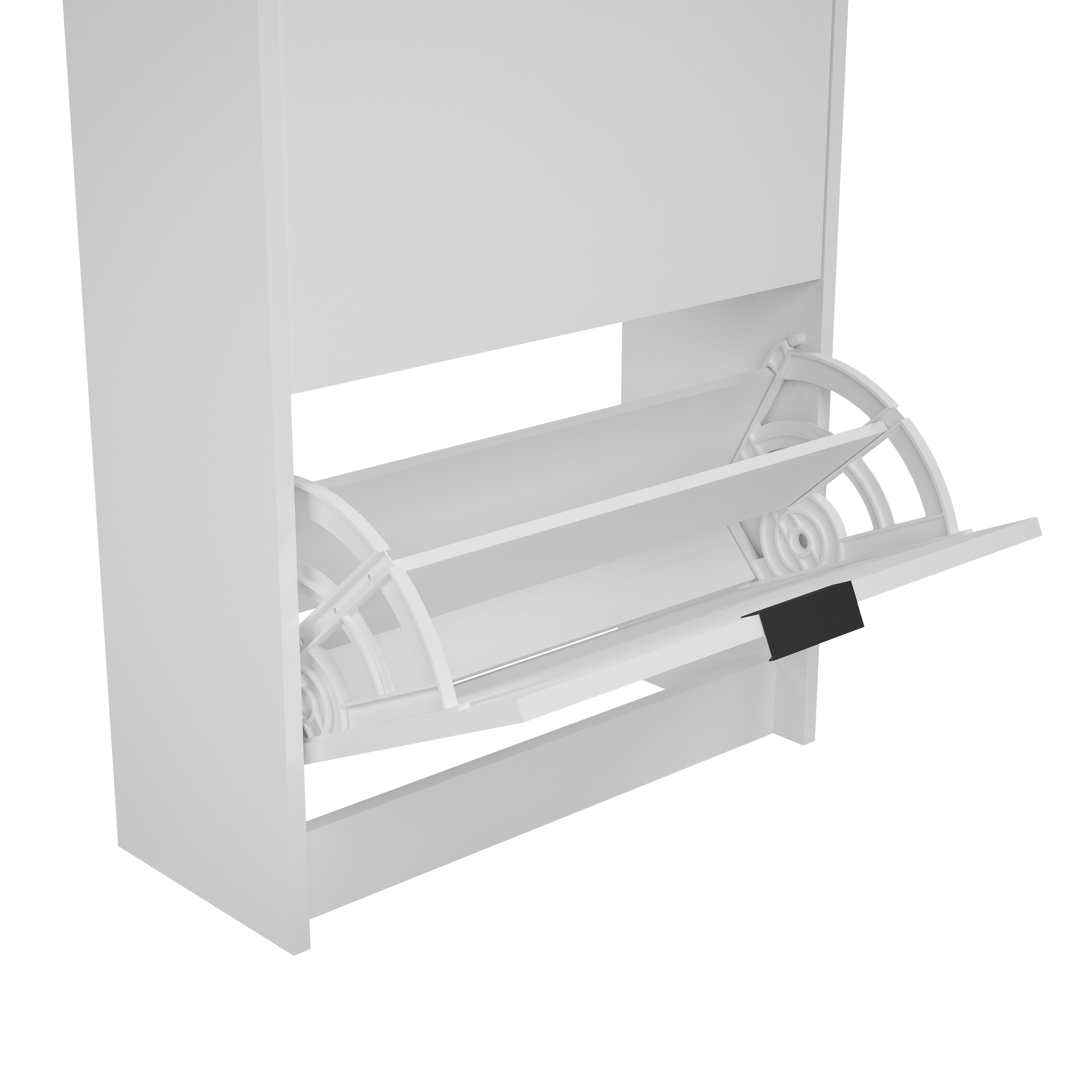 Zapatero One con 2 compartimentos para 10 pares en melamina color blanco 60.2x82x25 cm - 6