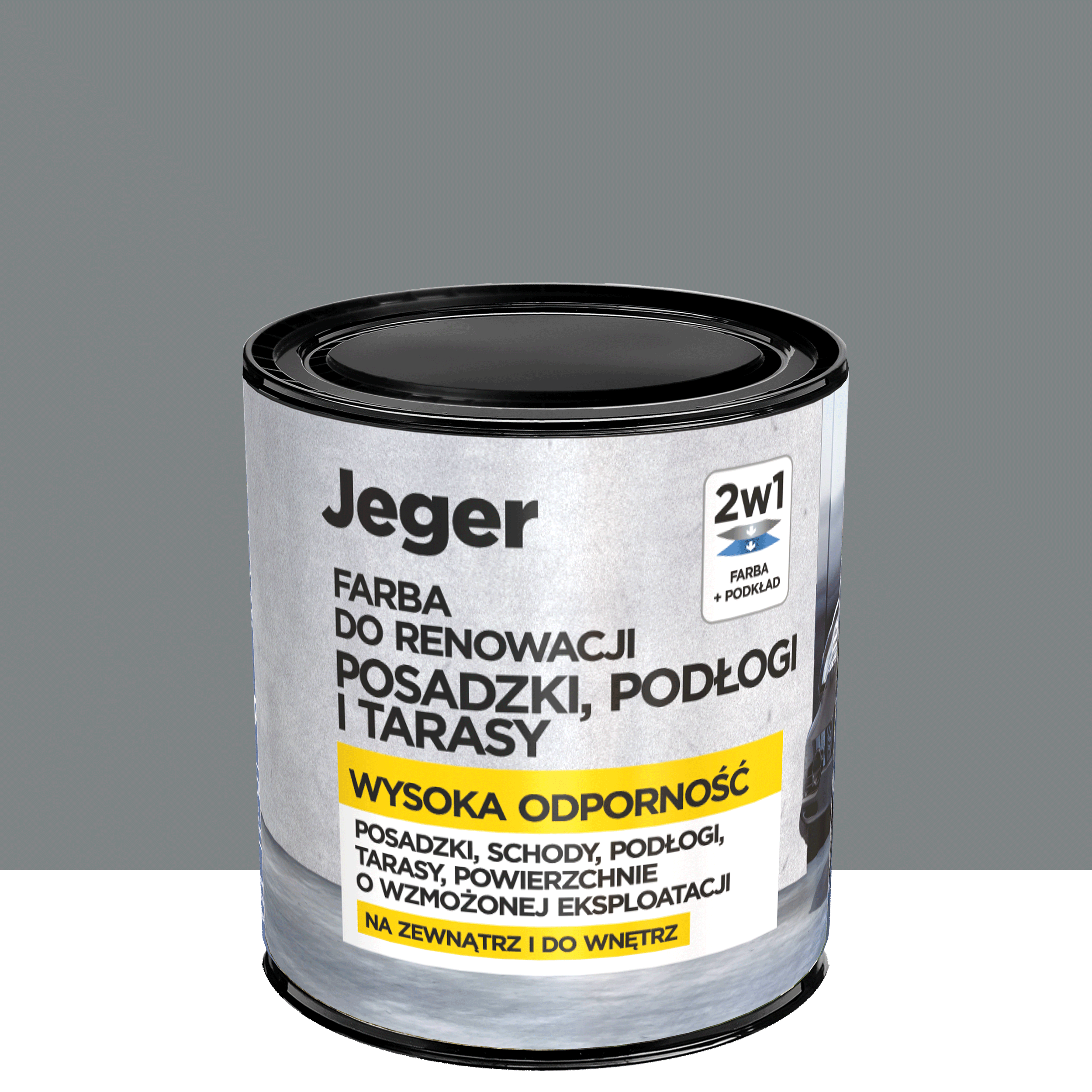 Farba do podłóg wewnętrznych Jeger Reno Ciemna stal 0.5 l