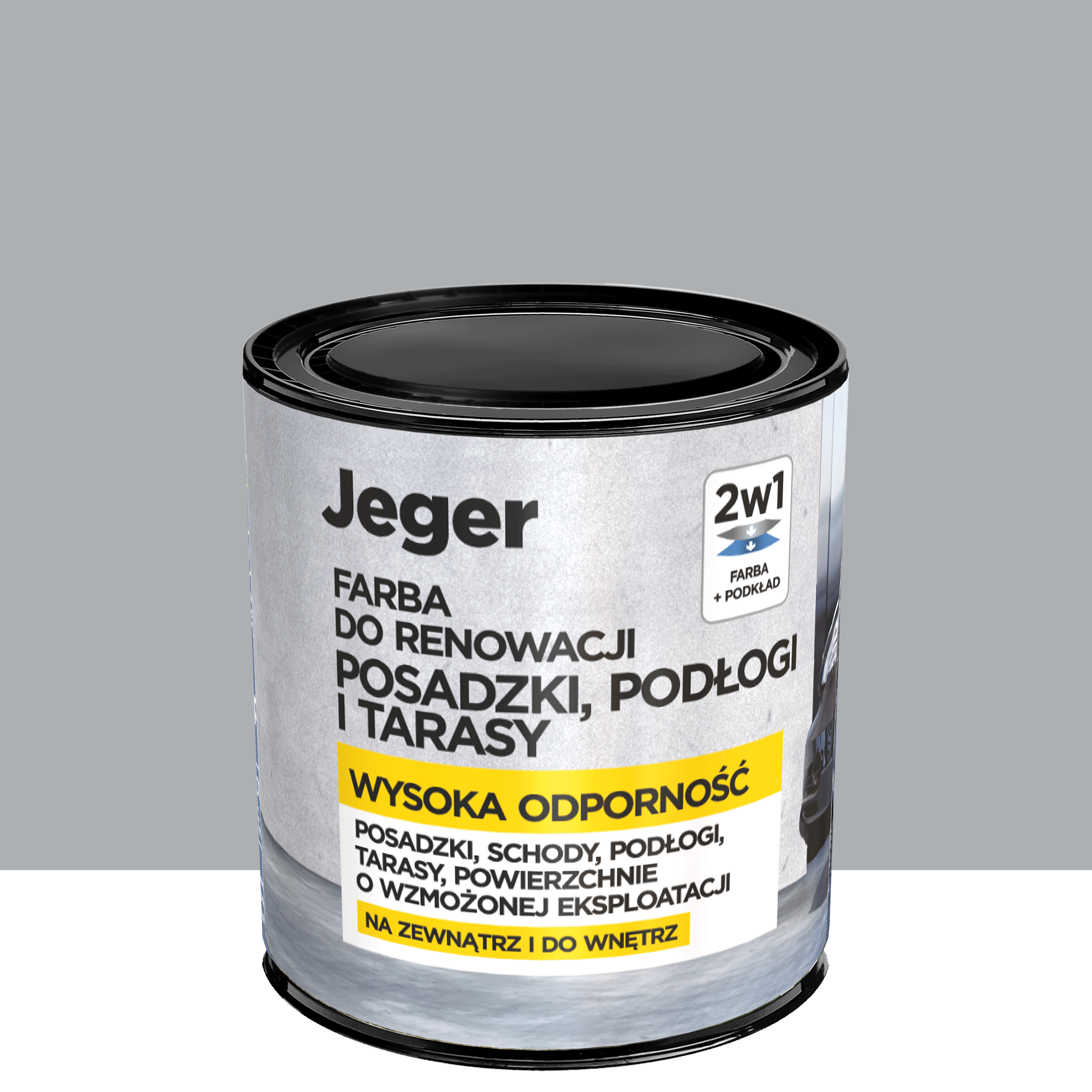 Farba do podłóg wewnętrznych Jeger Reno Szary 0.5 l