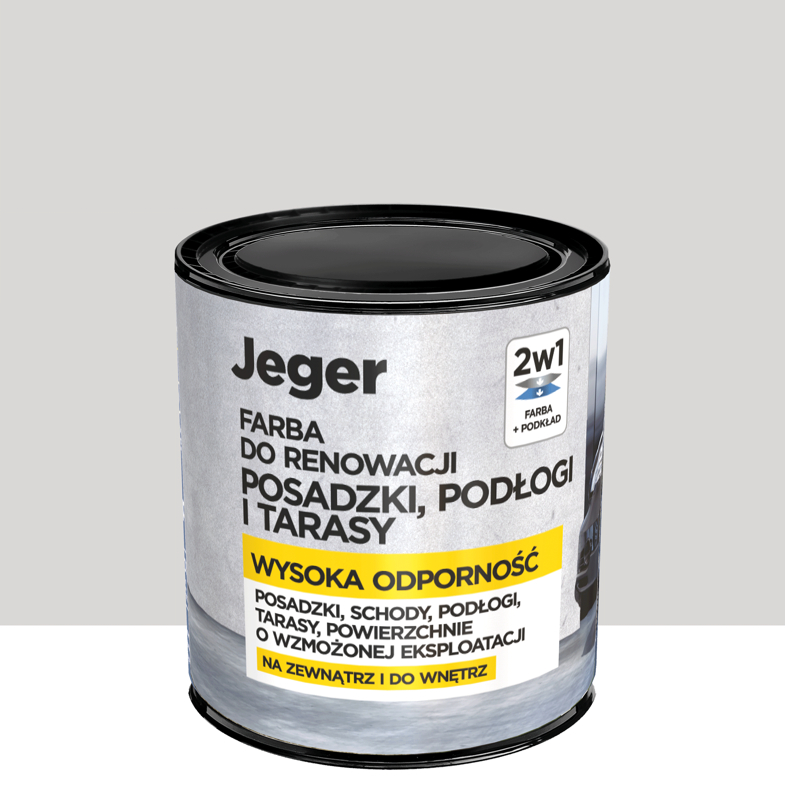 Farba do podłóg wewnętrznych Jeger Reno Delikatny szary 0.5 l